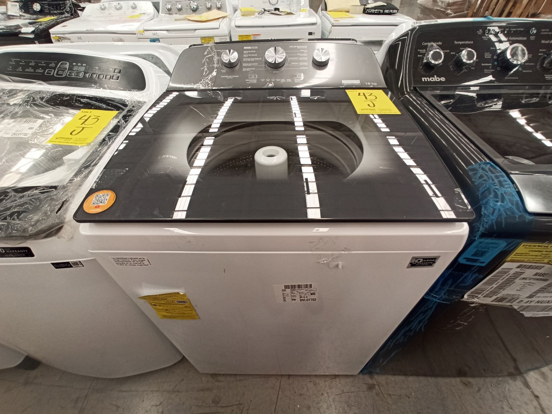 Lote de 2 Lavadoras contiene: 1 Lavadora de 18 KG Marca WHIRLPOOL, Modelo 8MWTW1823WJM0, Serie HLB1 - Image 2 of 18