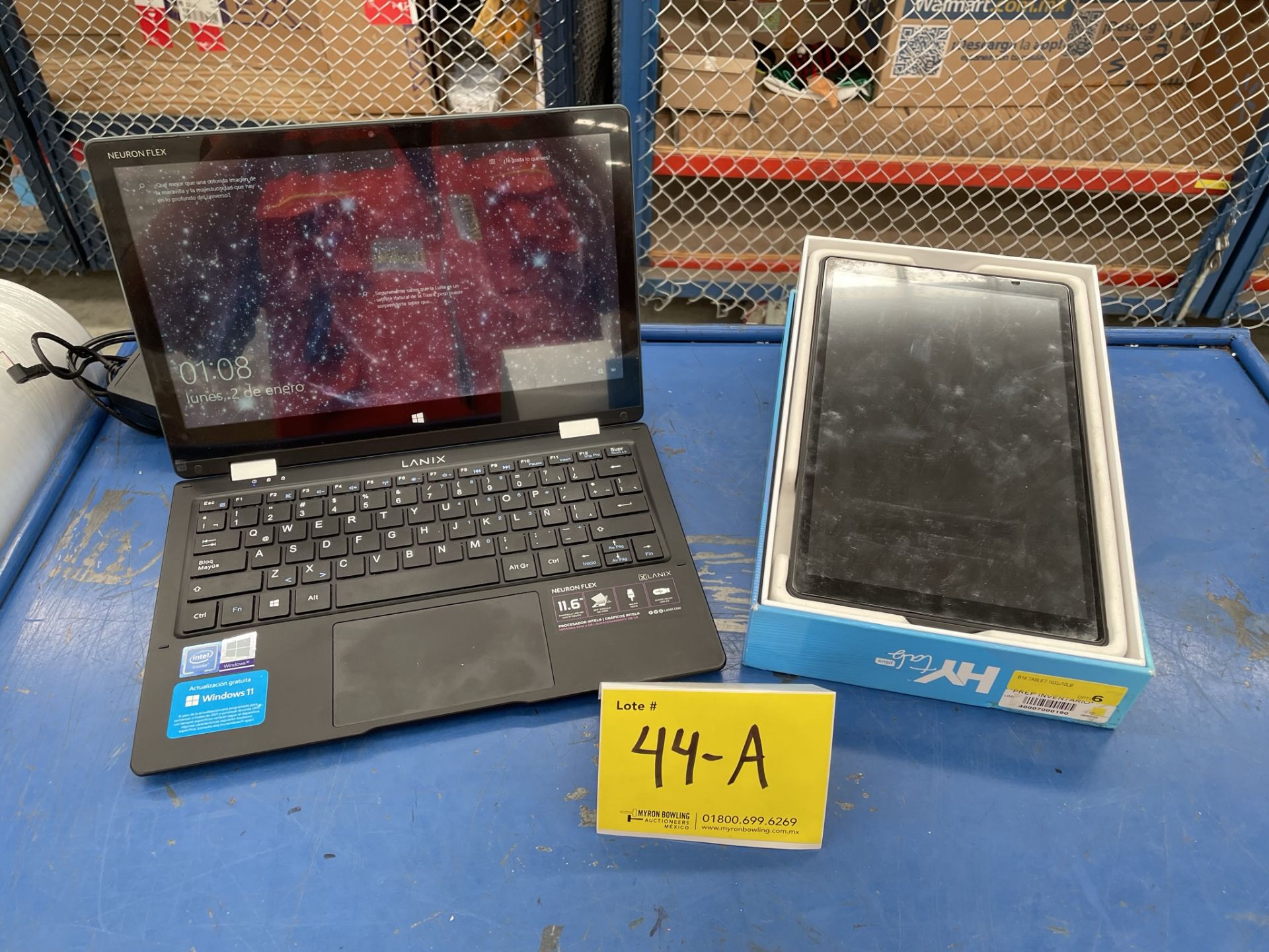 Lote de 1 Laptop + 1 Tablet contiene: 1 Laptop Marca LANIX, Modelo NEURON FLEX, Serie N/D, Color Gr