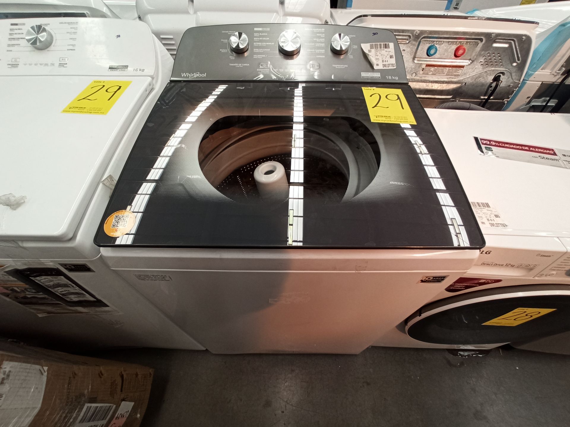 Lote de 2 Lavadoras contiene: 1 Lavadora de 18 KG Marca WHIRLPOOL, Modelo 8MWT81823WJM0, Serie HLB2 - Image 2 of 16