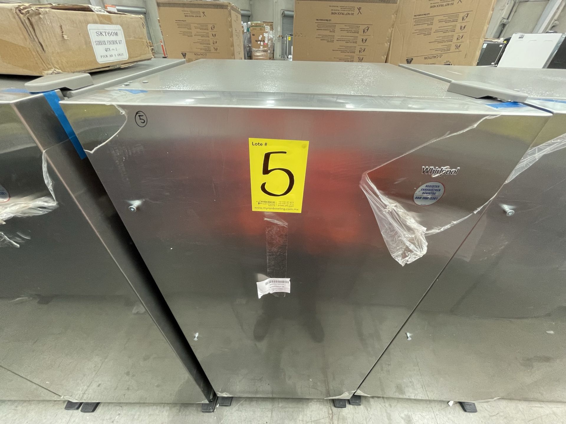 (EQUIPO NUEVO) 1 Refrigerador Marca WHIRLPOOL, Modelo WSR57R18DM, Serie 905375, Color GRIS, (Nuevo,