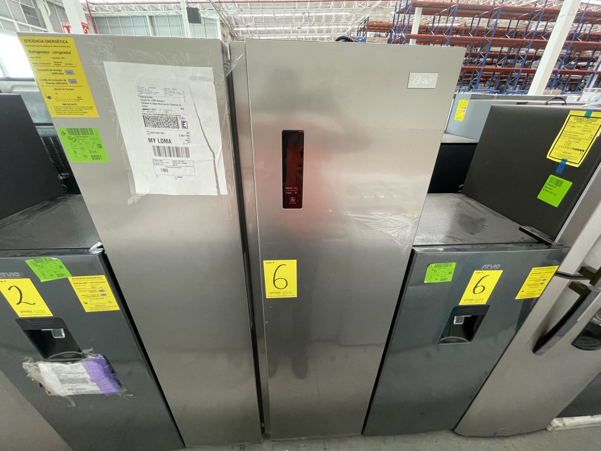 Lote de 2 Refrigeradores contiene: 1 Refrigerador Marca OSTER, Modelo OSSBSME20SSEVI, Serie N/D, Col - Image 6 of 23