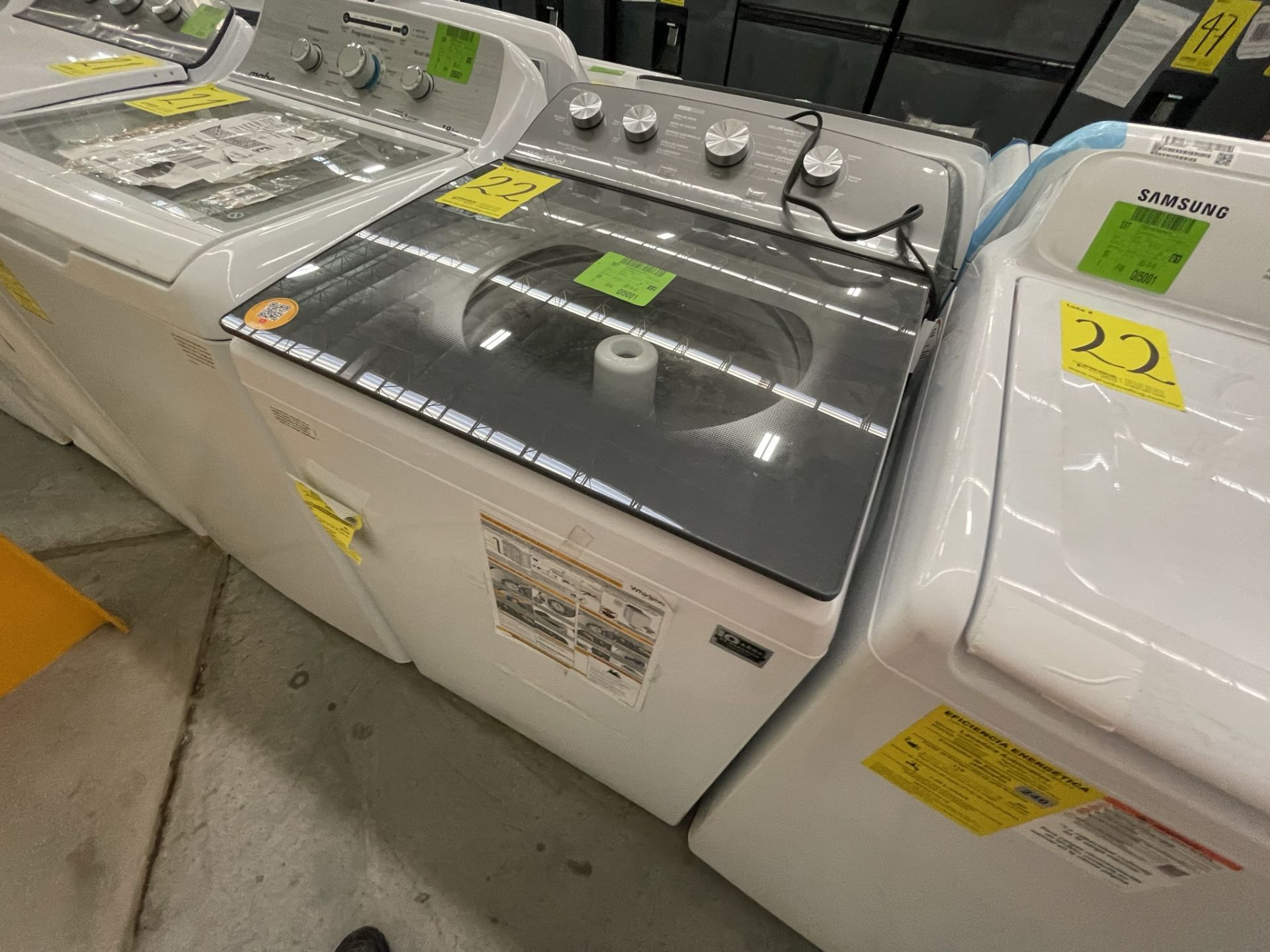 Lote de 2 Lavadoras contiene: 1 Lavadora de 22 KG Marca WHIRLPOOL, Modelo 8MWTW224WJM0, Serie HLB19 - Image 3 of 10