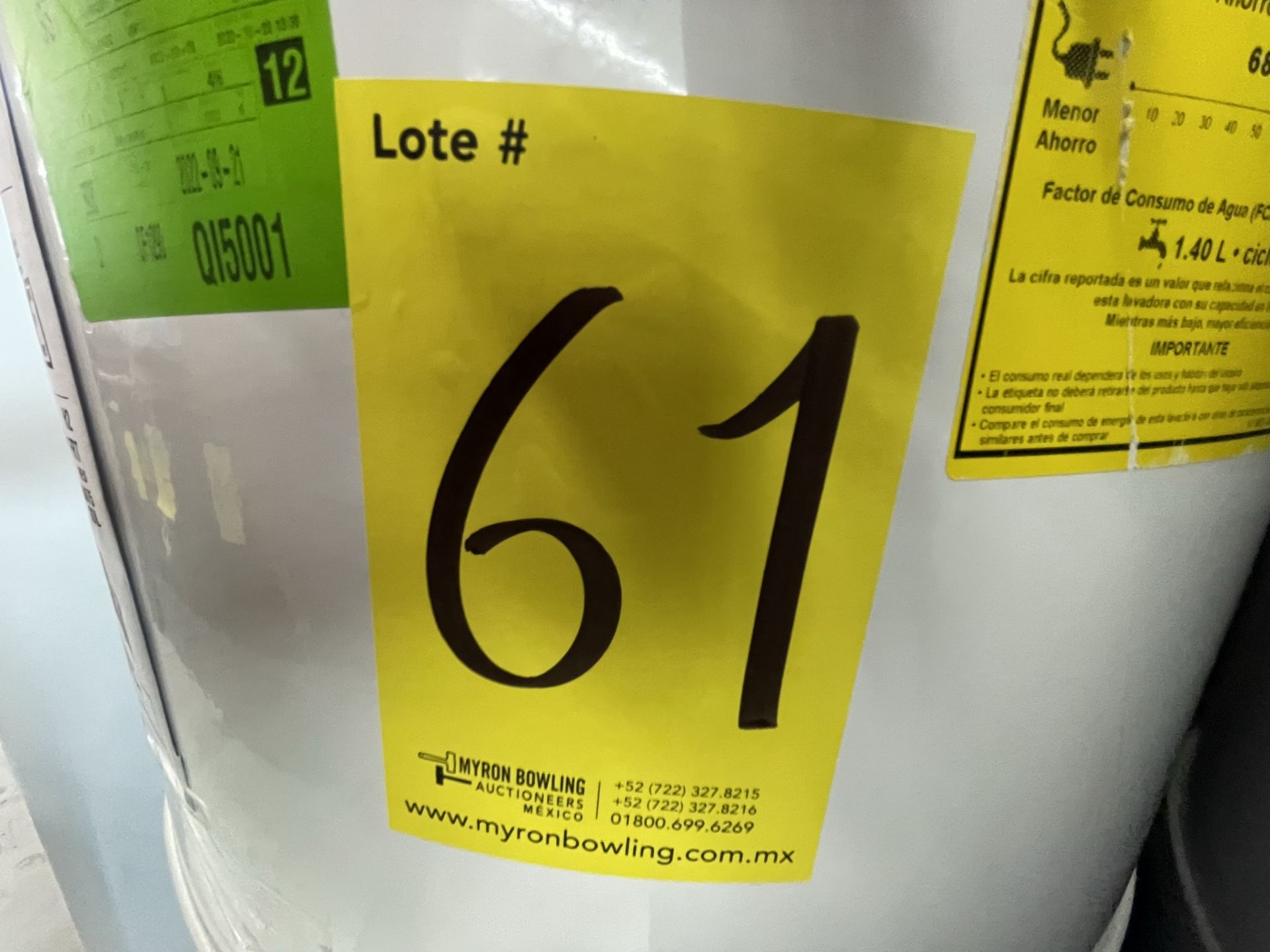 Lote de 2 Lavadoras contiene: 1 Lavadora de 20 KG Marca SAMSUNG, Modelo WA20A3351GY, Serie B00597M, - Image 9 of 9