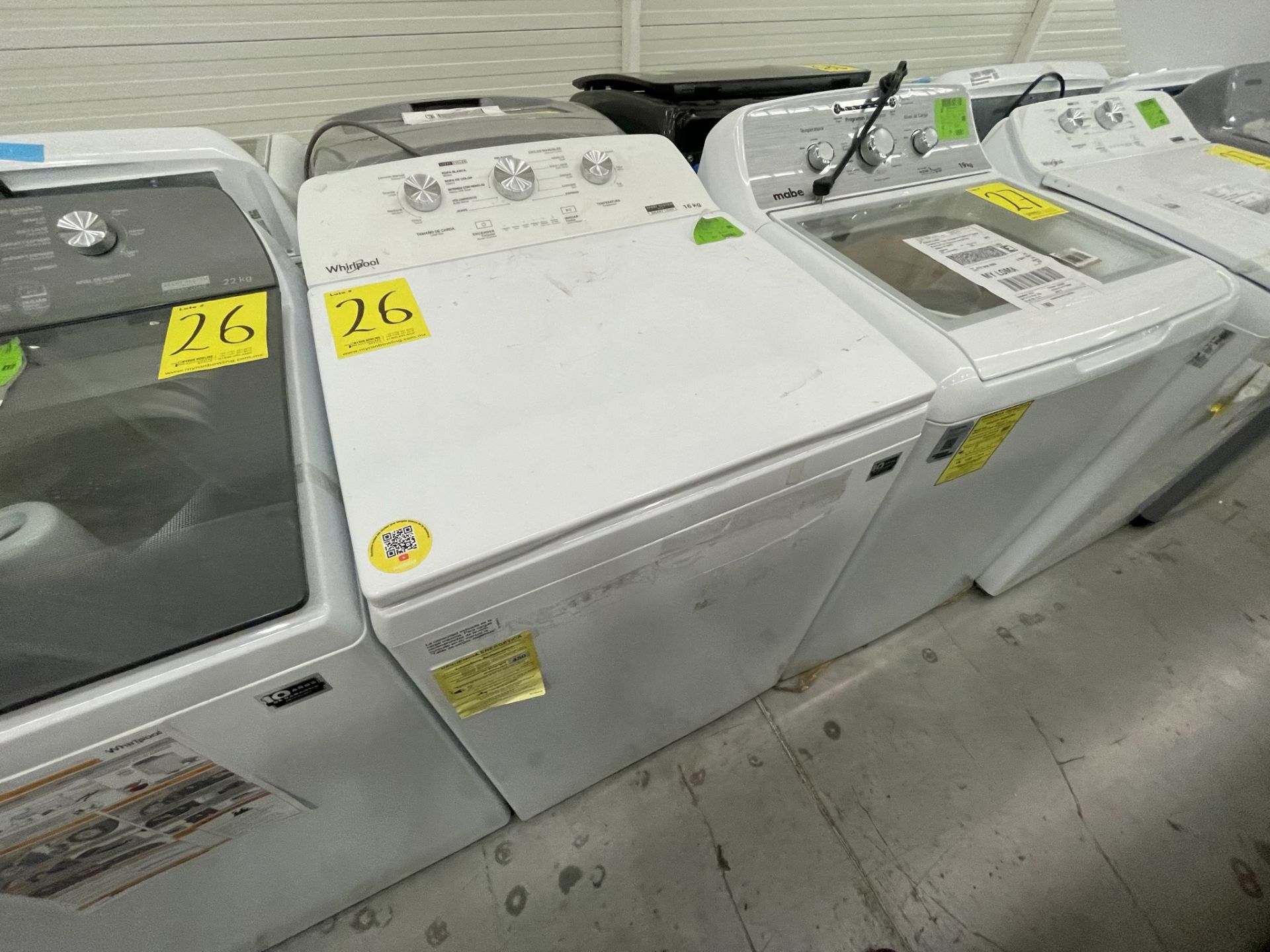 Lote de 2 Lavadoras contiene: 1 Lavadora de 22 KG Marca WHIRLPOOL, Modelo 8MWTW224WJM0, Serie HLB46 - Image 7 of 10