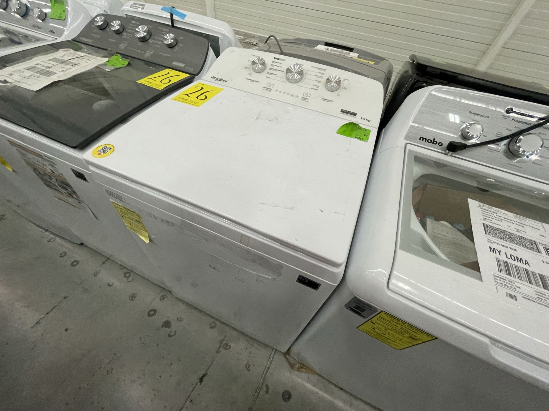 Lote de 2 Lavadoras contiene: 1 Lavadora de 22 KG Marca WHIRLPOOL, Modelo 8MWTW224WJM0, Serie HLB46 - Image 4 of 10