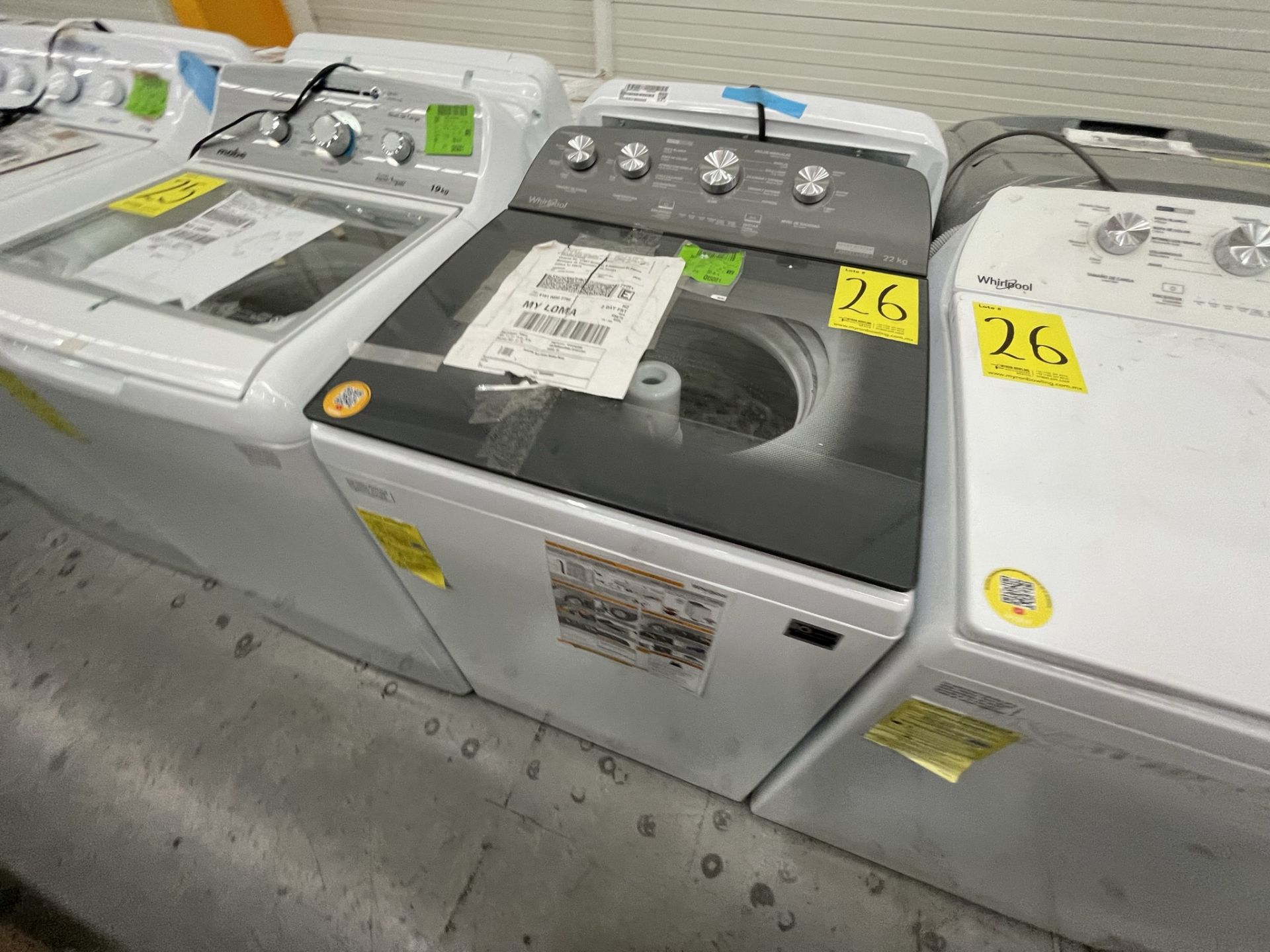 Lote de 2 Lavadoras contiene: 1 Lavadora de 22 KG Marca WHIRLPOOL, Modelo 8MWTW224WJM0, Serie HLB46 - Image 3 of 10