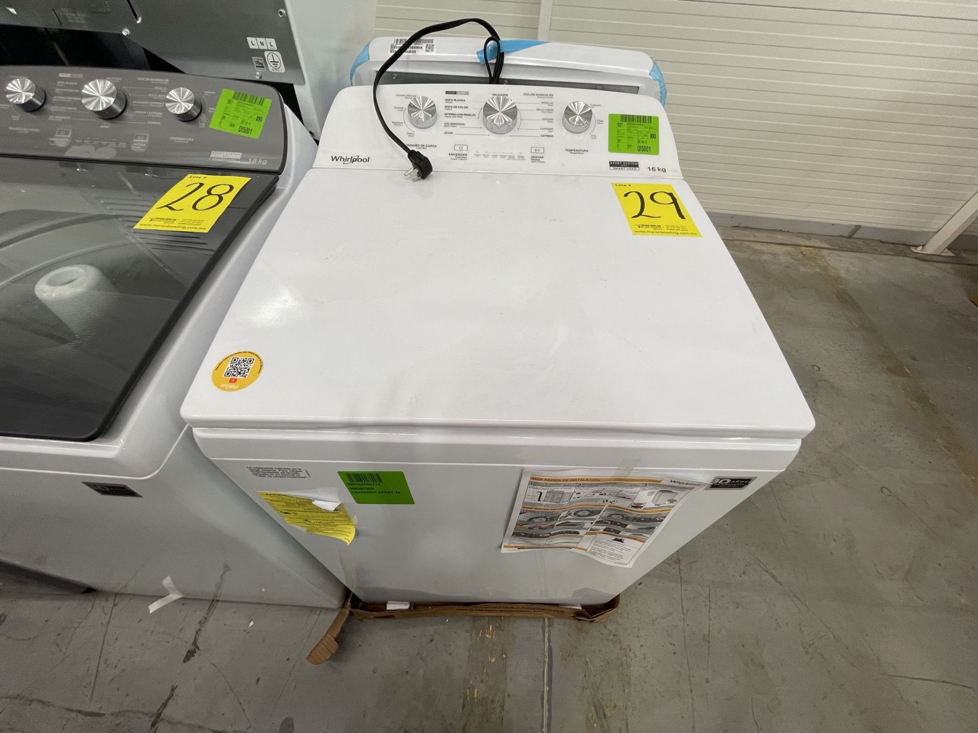 Lote de 2 Lavadoras contiene: 1 Lavadora de 16 KG Marca WHIRLPOOL, Modelo 8MWTW1613MJQ0, Serie HLB2 - Image 11 of 25