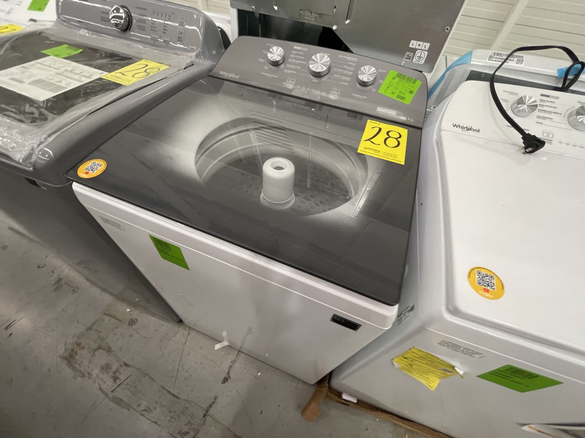 Lote de 2 Lavadoras contiene: 1 Lavadora de 20 KG Marca SAMSUNG, Modelo WA20A3351GW, Serie N/D, Col - Image 6 of 10