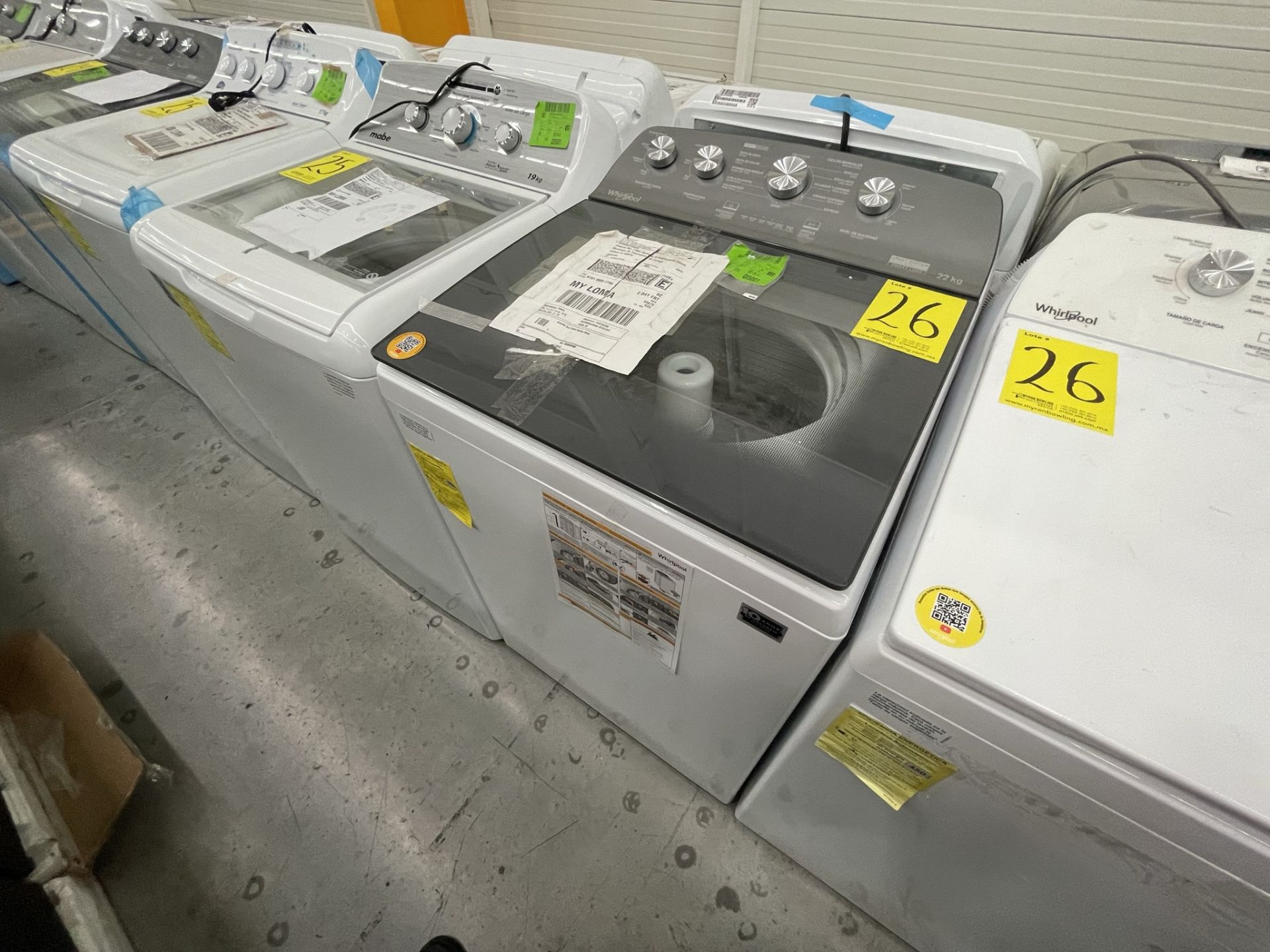 Lote de 2 Lavadoras contiene: 1 Lavadora de 22 KG Marca WHIRLPOOL, Modelo 8MWTW224WJM0, Serie HLB46 - Image 5 of 10