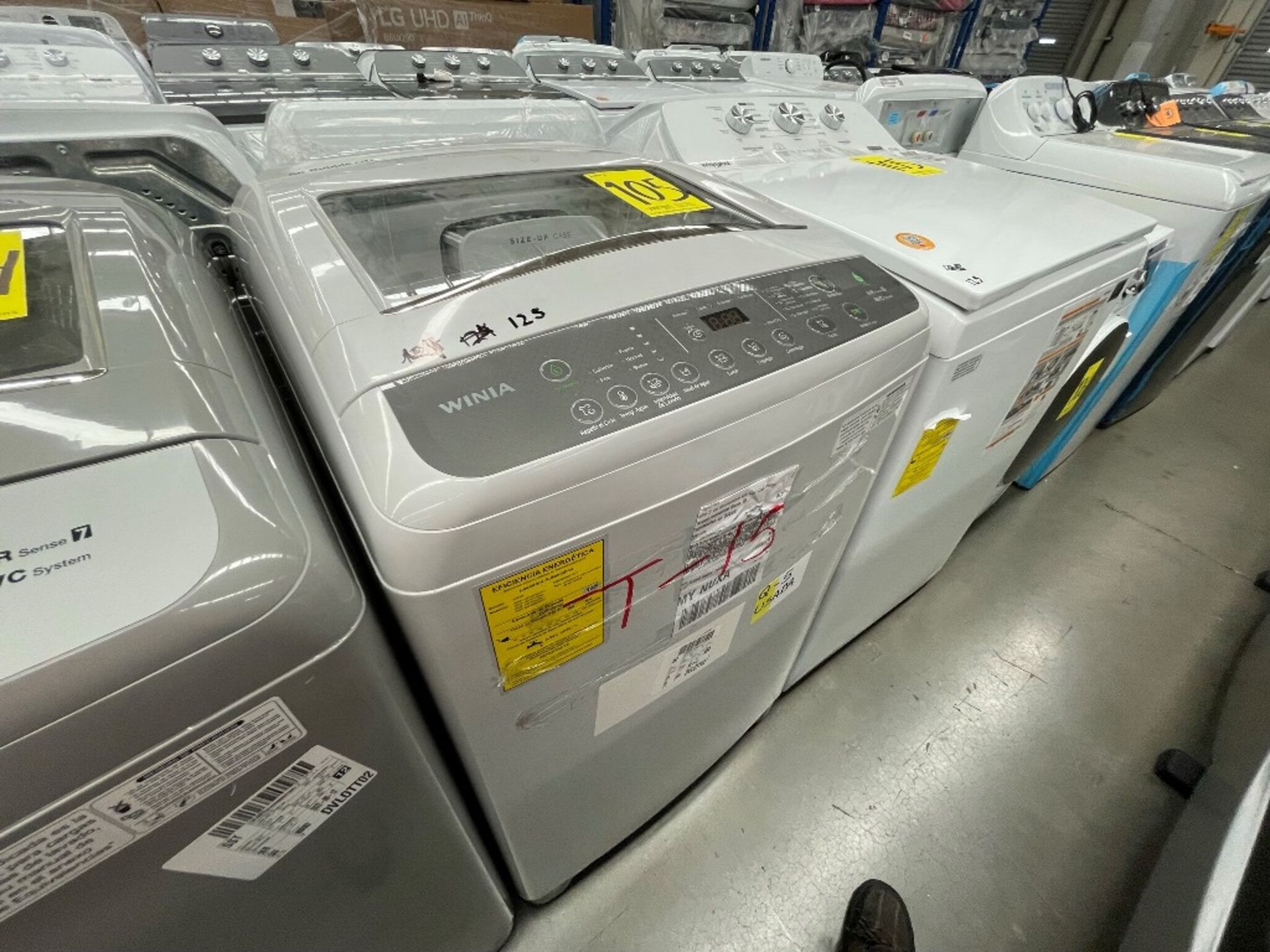 Lote de 2 Lavadoras contiene: 1 lavadora de 19 KG, Marca WINIA, Modelo WHF19F3YY2AH, Serie 801284, - Image 3 of 10