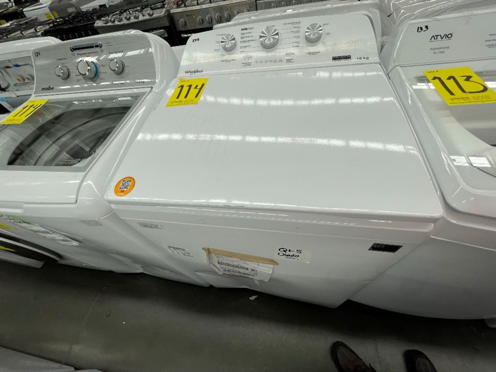 Lote de 2 Lavadoras contiene: 1 lavadora de 19 KG, Marca MABE, Modelo LMA79113VBAB03, Serie S51439, - Image 2 of 11
