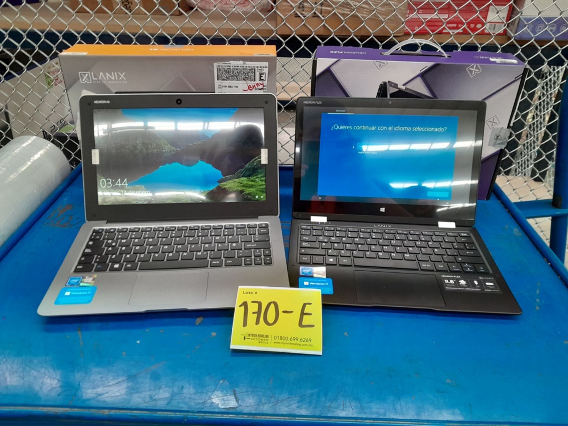 Lote de 2 Laptops contiene: 1 Laptop Marca LANIX, Modelo NEURON AL, Serie ND, Procesador INTEL CELE