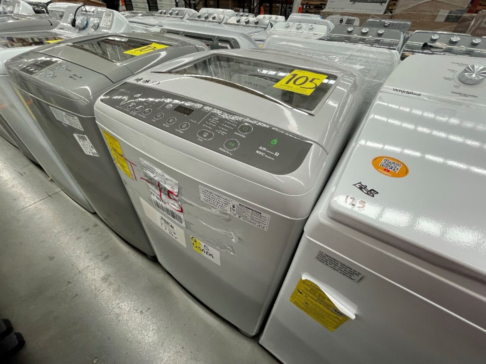Lote de 2 Lavadoras contiene: 1 lavadora de 19 KG, Marca WINIA, Modelo WHF19F3YY2AH, Serie 801284, - Image 5 of 10