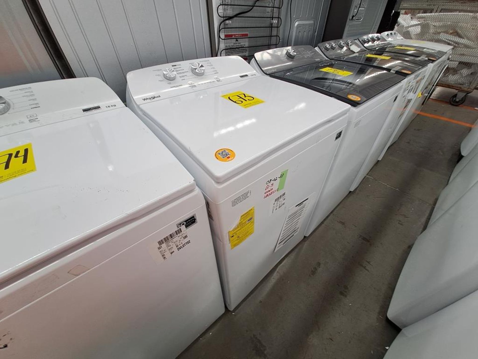 Lote de 2 lavadoras contiene: 1 Lavadora de 20 KG Marca WHIRLPOOL, Modelo 8MWTW2031WJM0, Serie HLB4 - Image 4 of 8