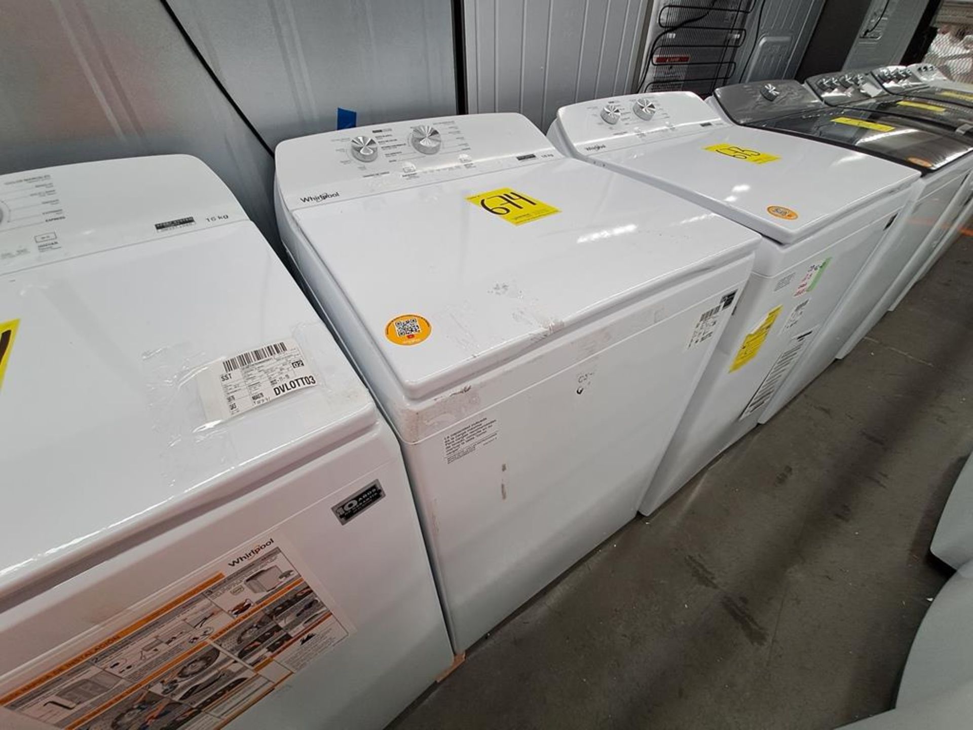 Lote de 2 lavadoras contiene: 1 Lavadora de 16 KG Marca WHIRPOOL, Modelo 8MWTW1612MJQ0, Serie HLA44 - Image 5 of 8