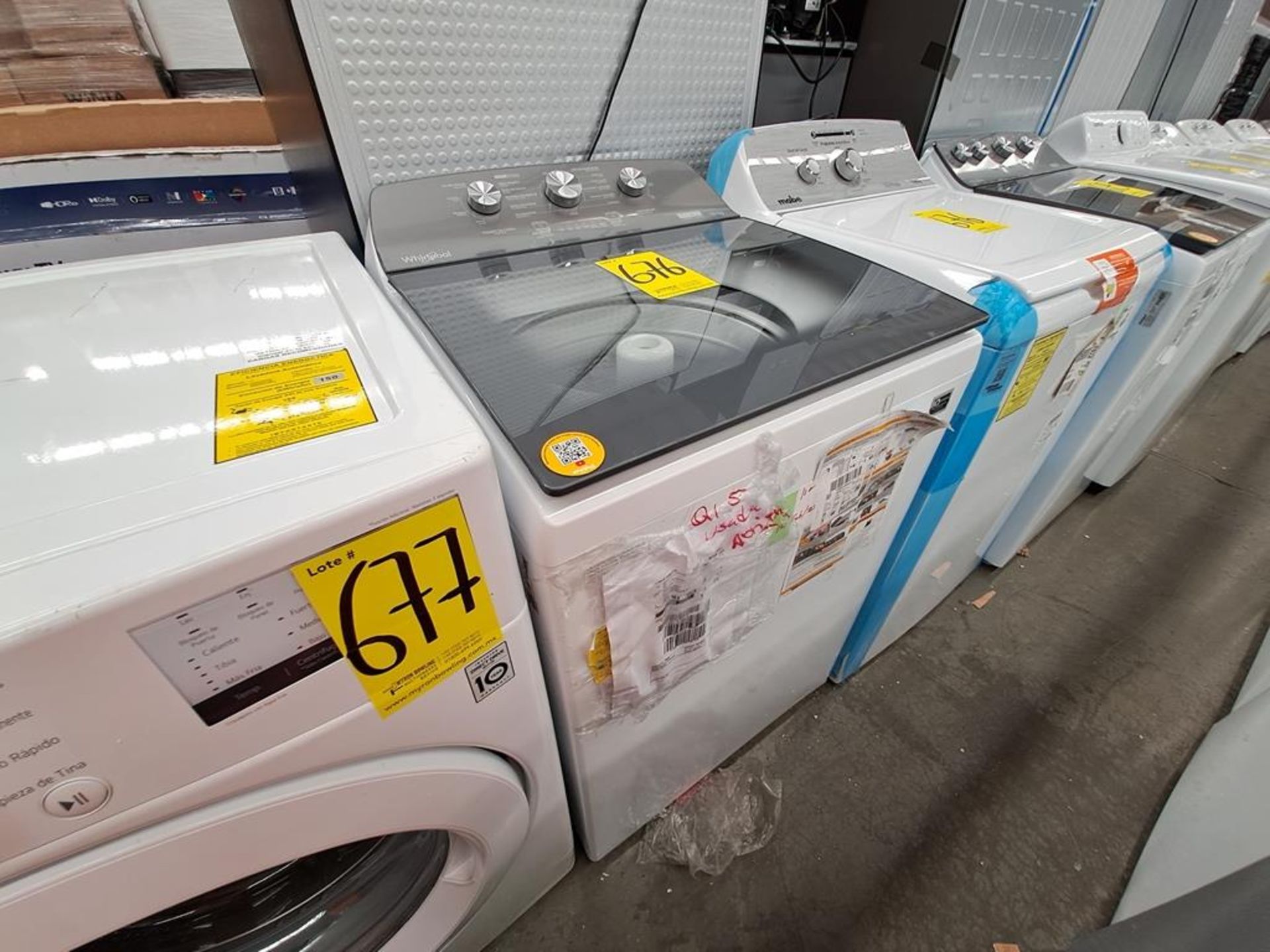 Lote de 2 lavadoras contiene: 1 Lavadora de 18 KG Marca WHIRLPOOL, Modelo 8MWTW1823WJM0, Serie HLB4 - Image 5 of 8