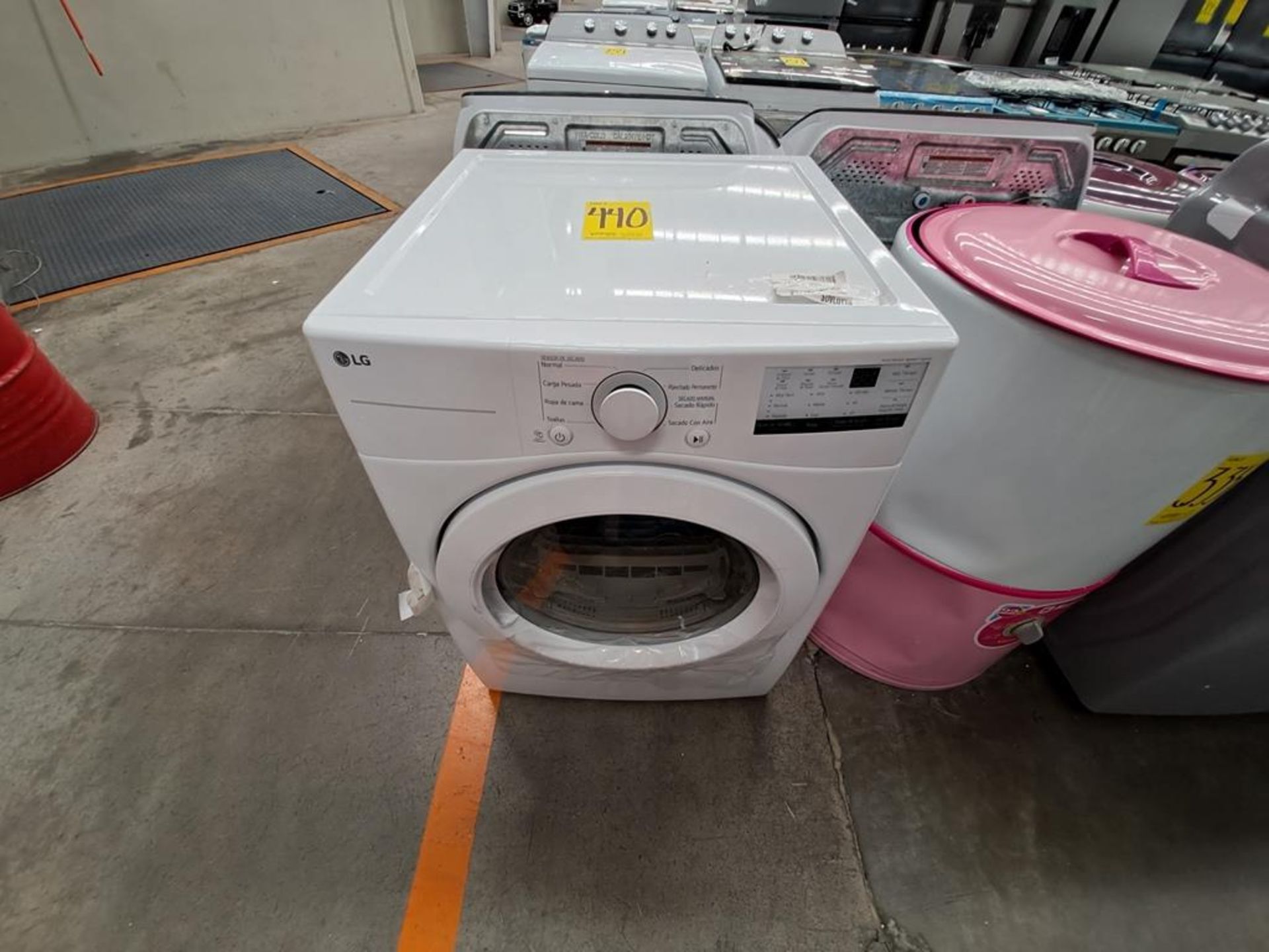 1 secadora de 20 KG Marca LG, Modelo DF20W2W, Serie P2Z722, Color BLANCO (Detalles estéticos, no se