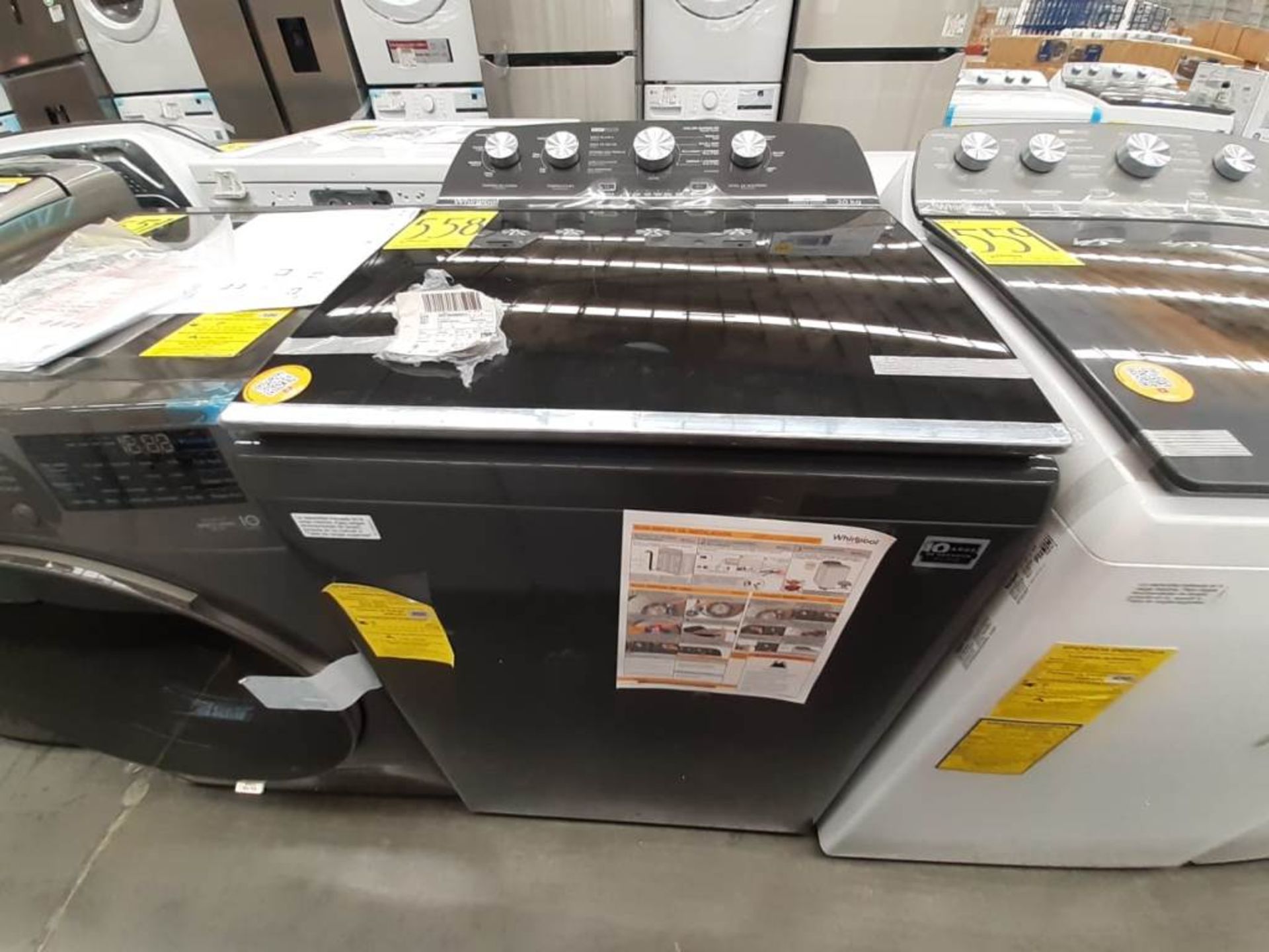 (Equipo nuevo) 1 Lavadora de 20 Kg, Marca WHIRLPOOL, Modelo 8MWTW2024WLG0, Serie HLB4961036, Color - Image 6 of 7