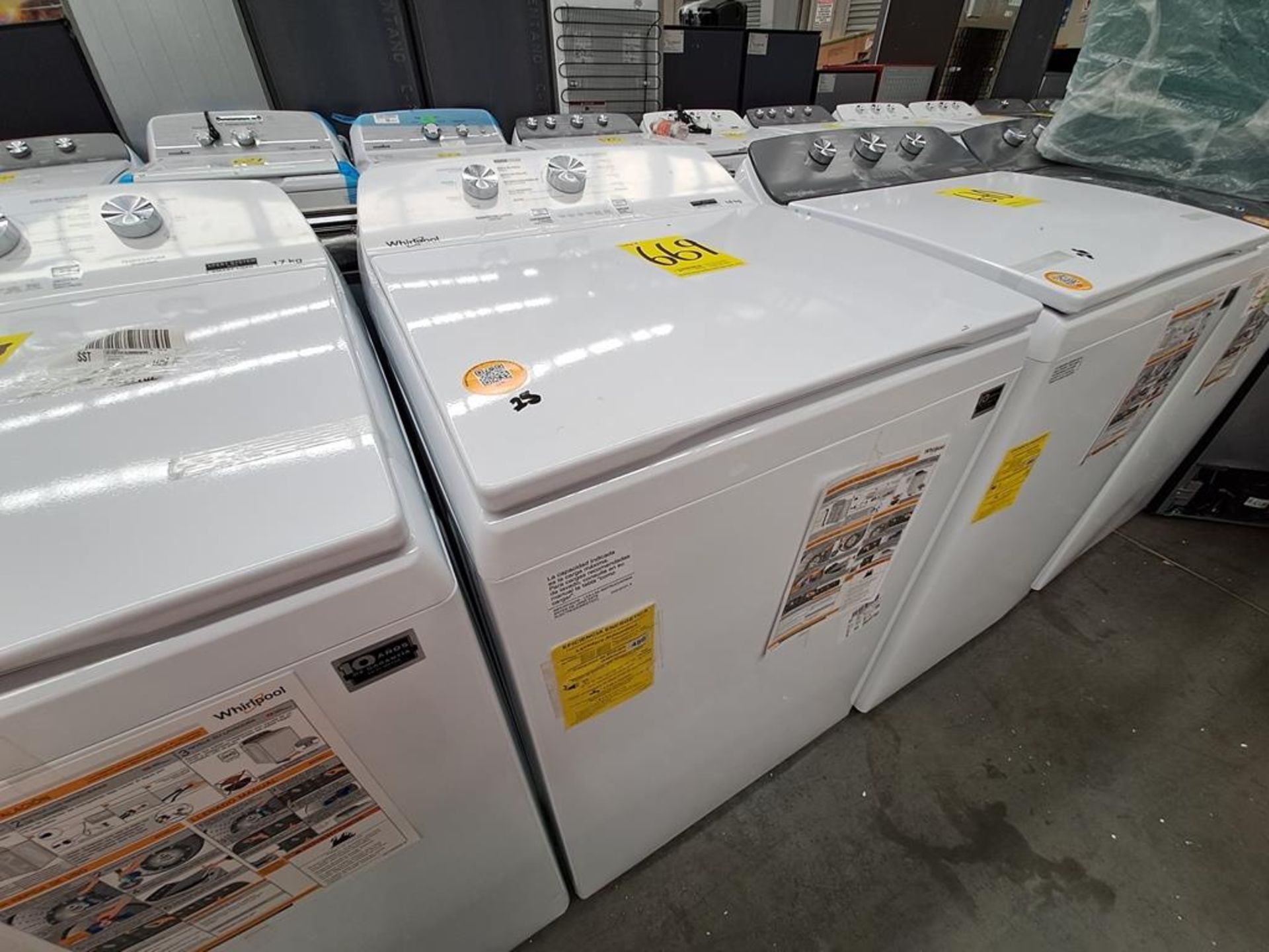 Lote de 2 lavadoras contiene: 1 Lavadora de 17 KG Marca WHIRLPOOL, Modelo 8MWTW1713WMJQ0, Serie HLB - Image 4 of 7