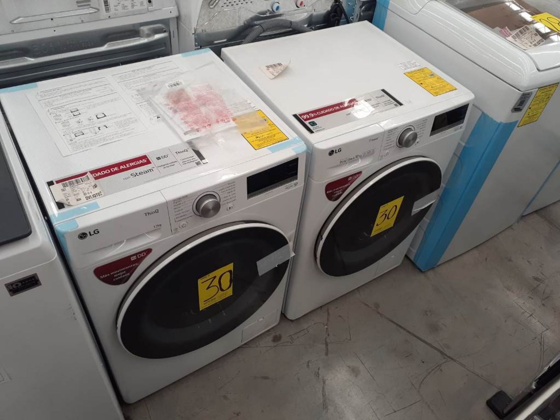 (Equipo nuevo) Lote de 2 Lavadoras contiene: 1 Lavadora de 12 KG Marca LG, Modelo WM12WVC4S6, Serie - Image 3 of 6