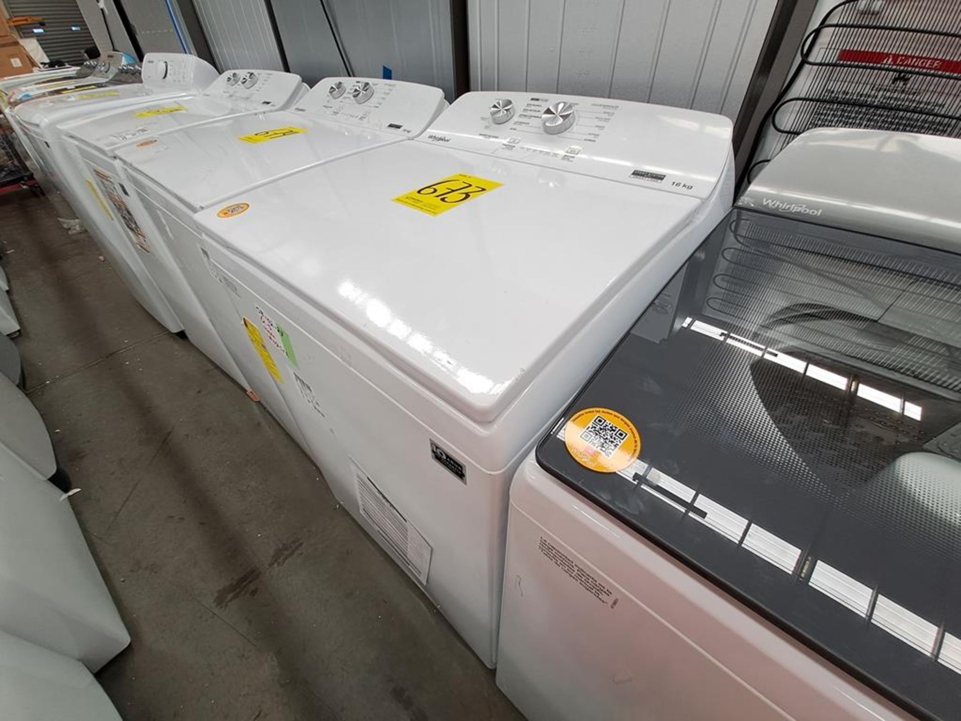 Lote de 2 lavadoras contiene: 1 Lavadora de 20 KG Marca WHIRLPOOL, Modelo 8MWTW2031WJM0, Serie HLB4 - Image 2 of 8