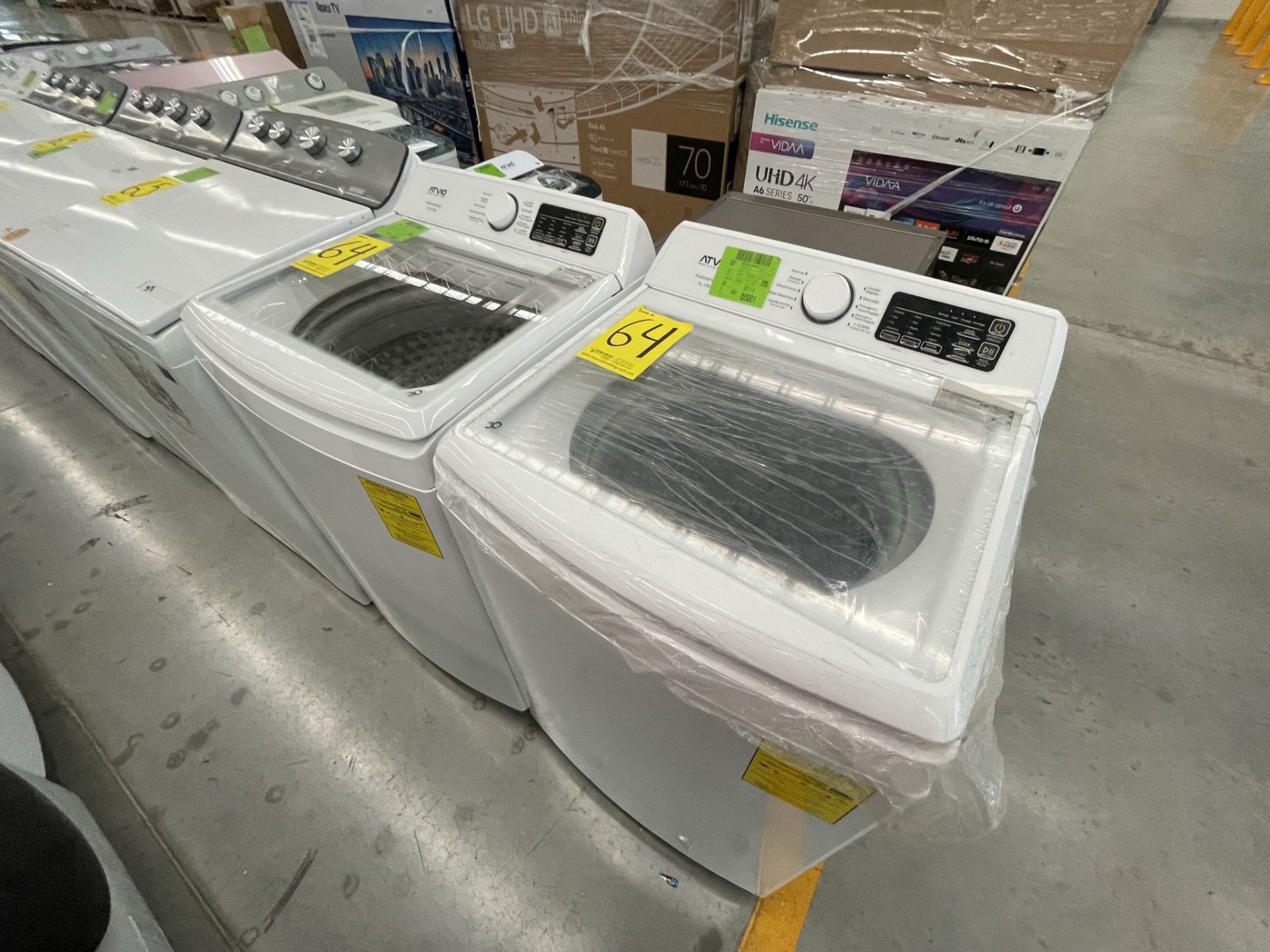 (Detalle estético) Lote de 2 lavadoras contiene: 1 Lavadora de 17 KG Marca ATVIO, ModeloTL17KG, Ser - Image 2 of 6
