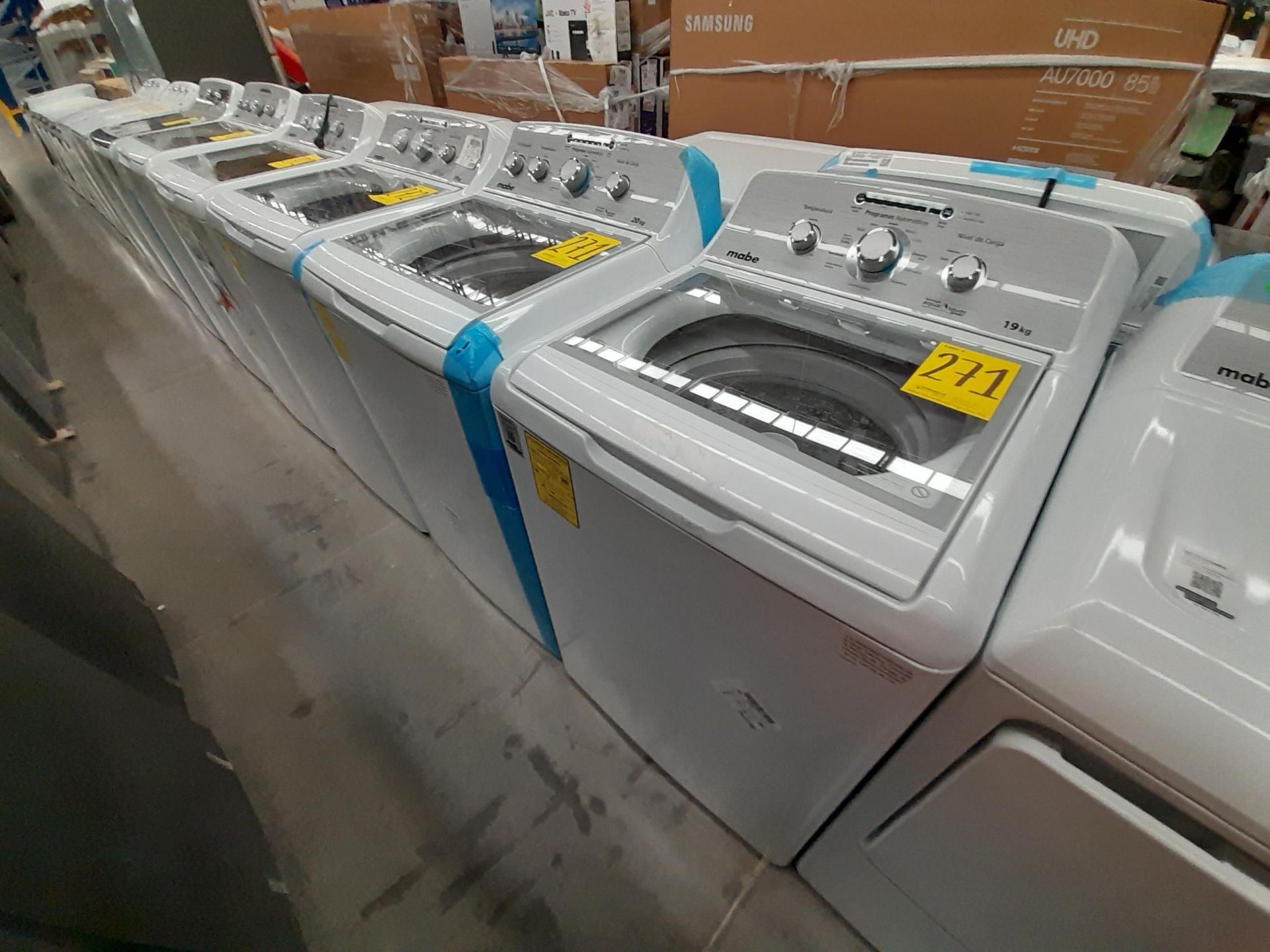 Lote de 2 lavadoras Contiene: 1 lavadora de 20 KG, marca MABE, modelo LMA70214VBAB03, serie S12869, - Image 2 of 5