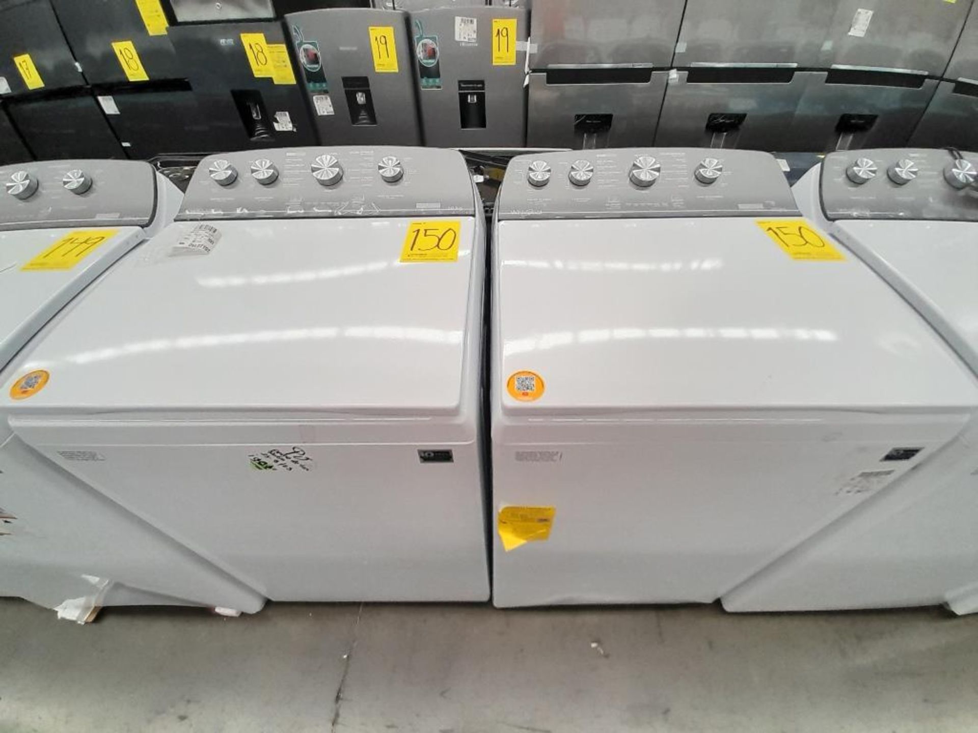Lote de 2 lavadoras contiene: 1 lavadora de 20 KG Marca WHIRLPOOL, Modelo 8MWTW2024MJM0, Serie HLB3