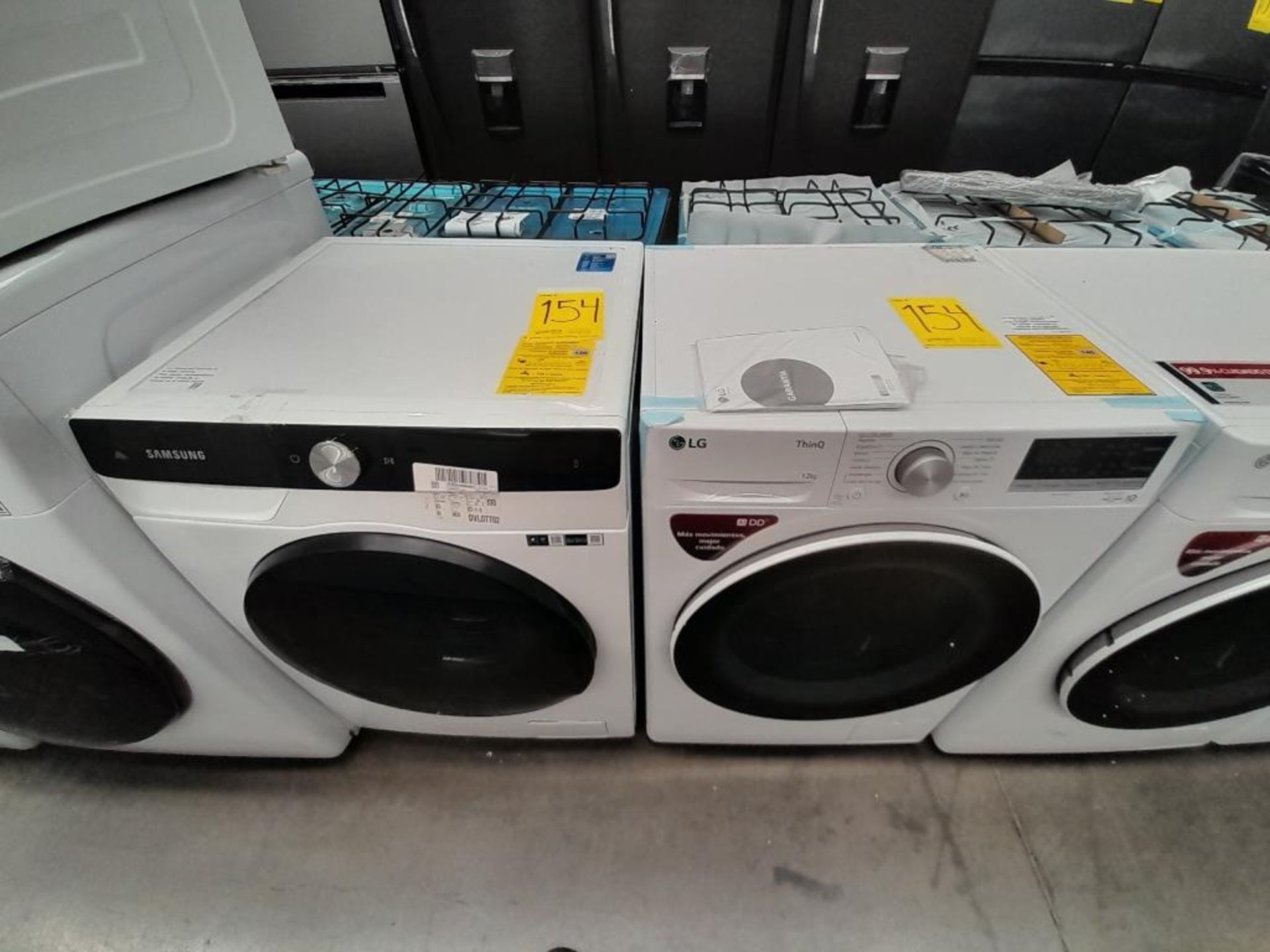 Lote de 2 lavadoras Contiene: 1 Lavasecadora de 12/5 KG Marca SAMSUNG, Modelo 04DBEAX, Serie 00036N