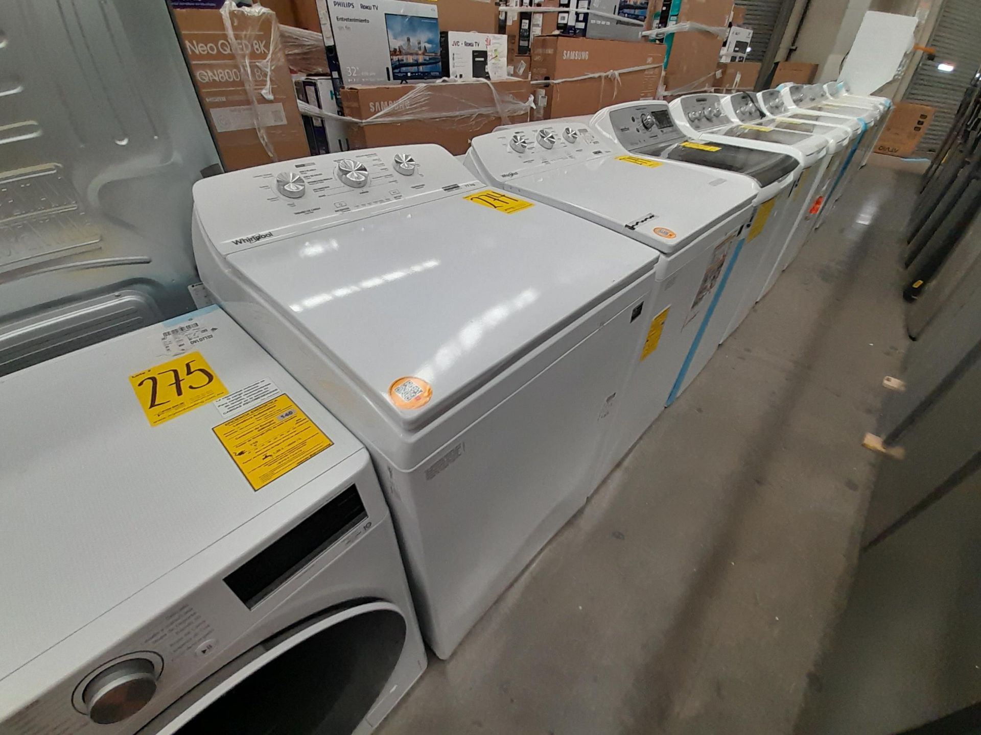 Lote de 2 lavadoras Contiene: 1 lavadora de 17 KG, marca WHIRLPOOL, modelo 8MWTW1713MJQ1, serie HLC - Image 3 of 6