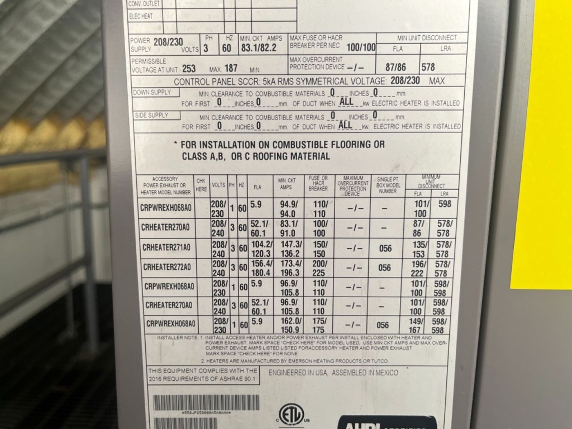 (NEW) Bryant Unit Package Air Model 558JP25D000A5A0AAAAA, Serial No. 4021P18147; Includes ductwork - Image 22 of 26