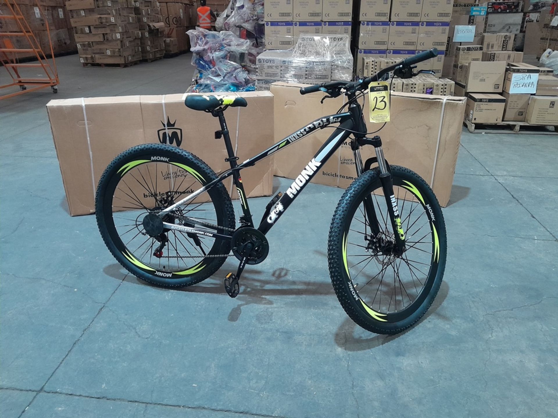 (Nuevas) Lote de 3 bicicletas Tipo MONTAÑA, Marca MONK, Modelo INXSS ALUMINIO CON SUSPENSION, Rodad