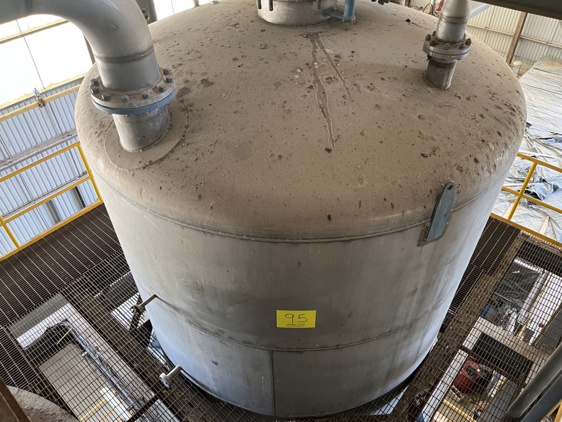 Conical storage tank with stainless steel toriesferic lid, measuring approximately 3.70 meters in d - Image 8 of 23