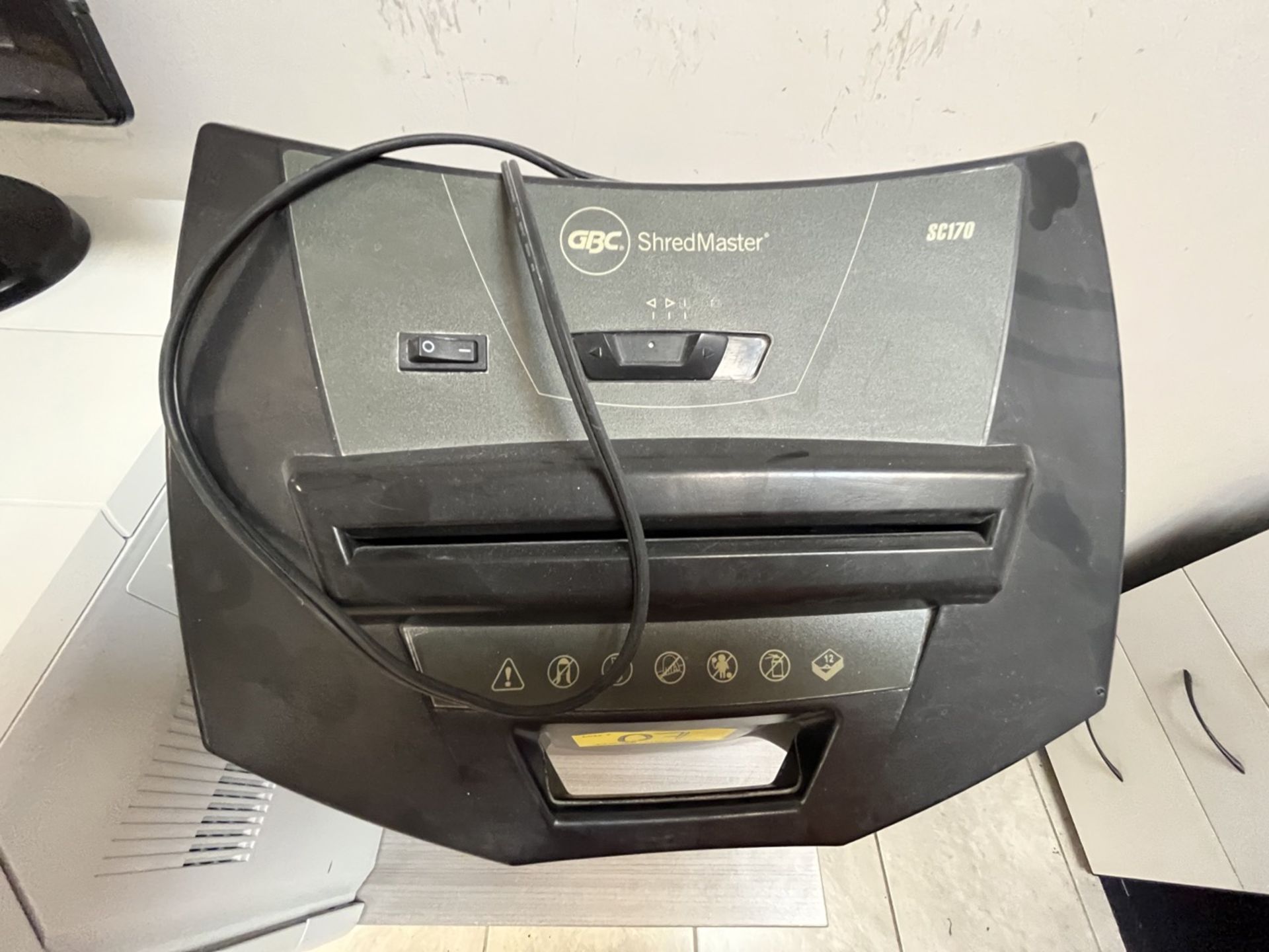 HP Laser Printer, Model E6B68A, Series CNDCJCY038; 1 GBC Paper Shredder, Model SC170, Series 175725 - Image 5 of 13