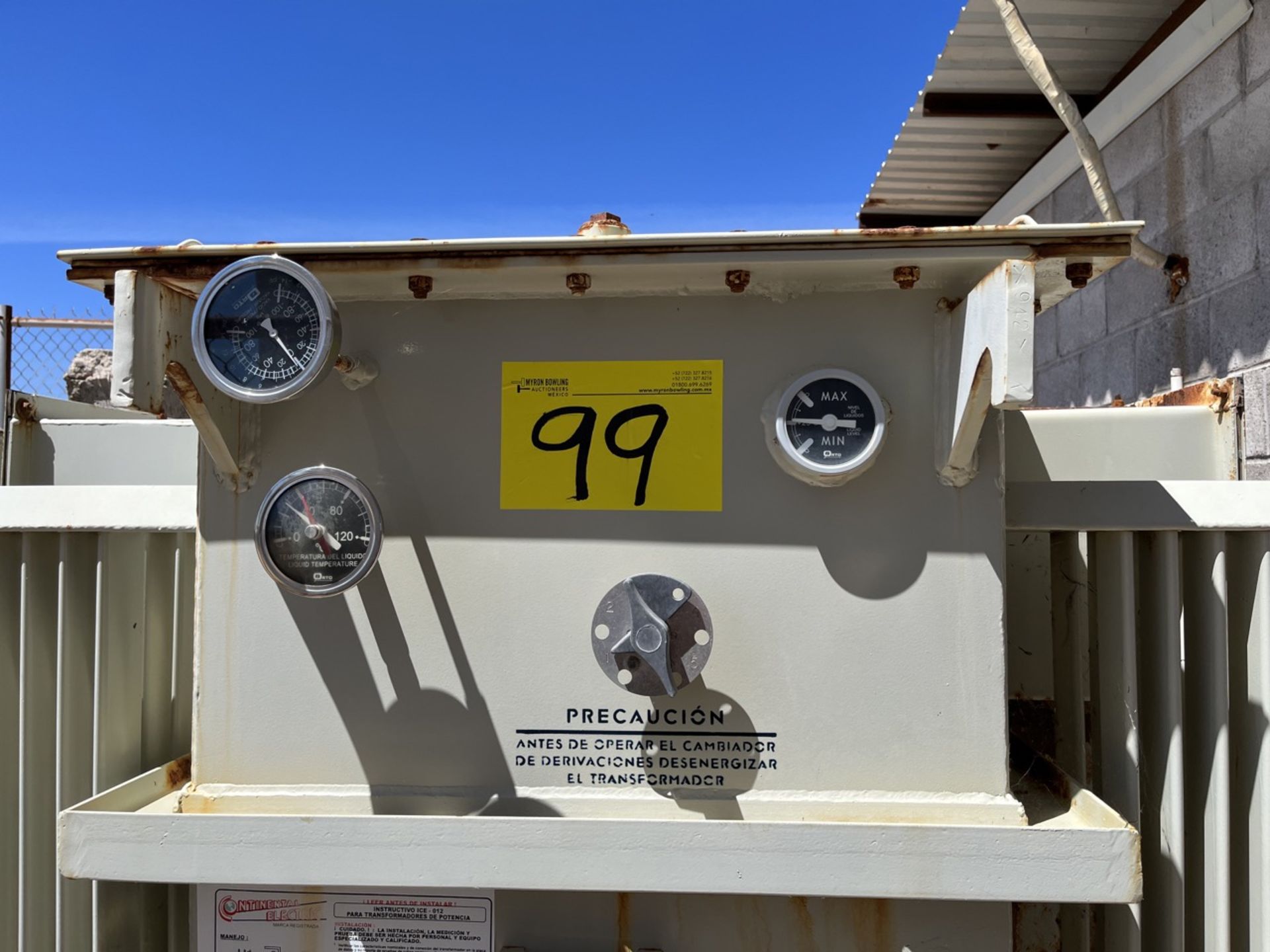 Continental Electric 1500 kVA oil-filled transformer, primary voltage 13200 and secondary 480/277, - Image 6 of 6