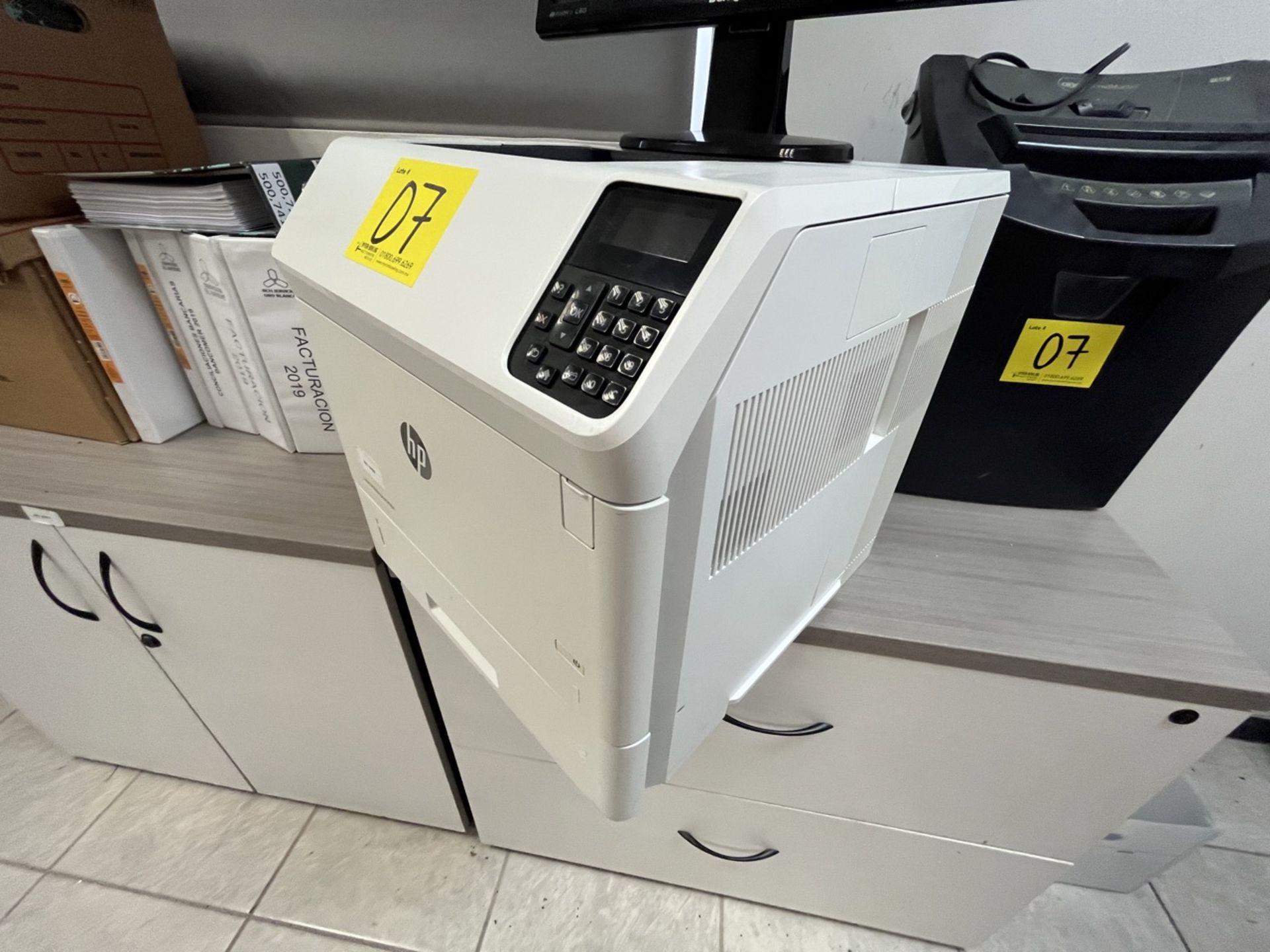 HP Laser Printer, Model E6B68A, Series CNDCJCY038; 1 GBC Paper Shredder, Model SC170, Series 175725 - Image 7 of 13