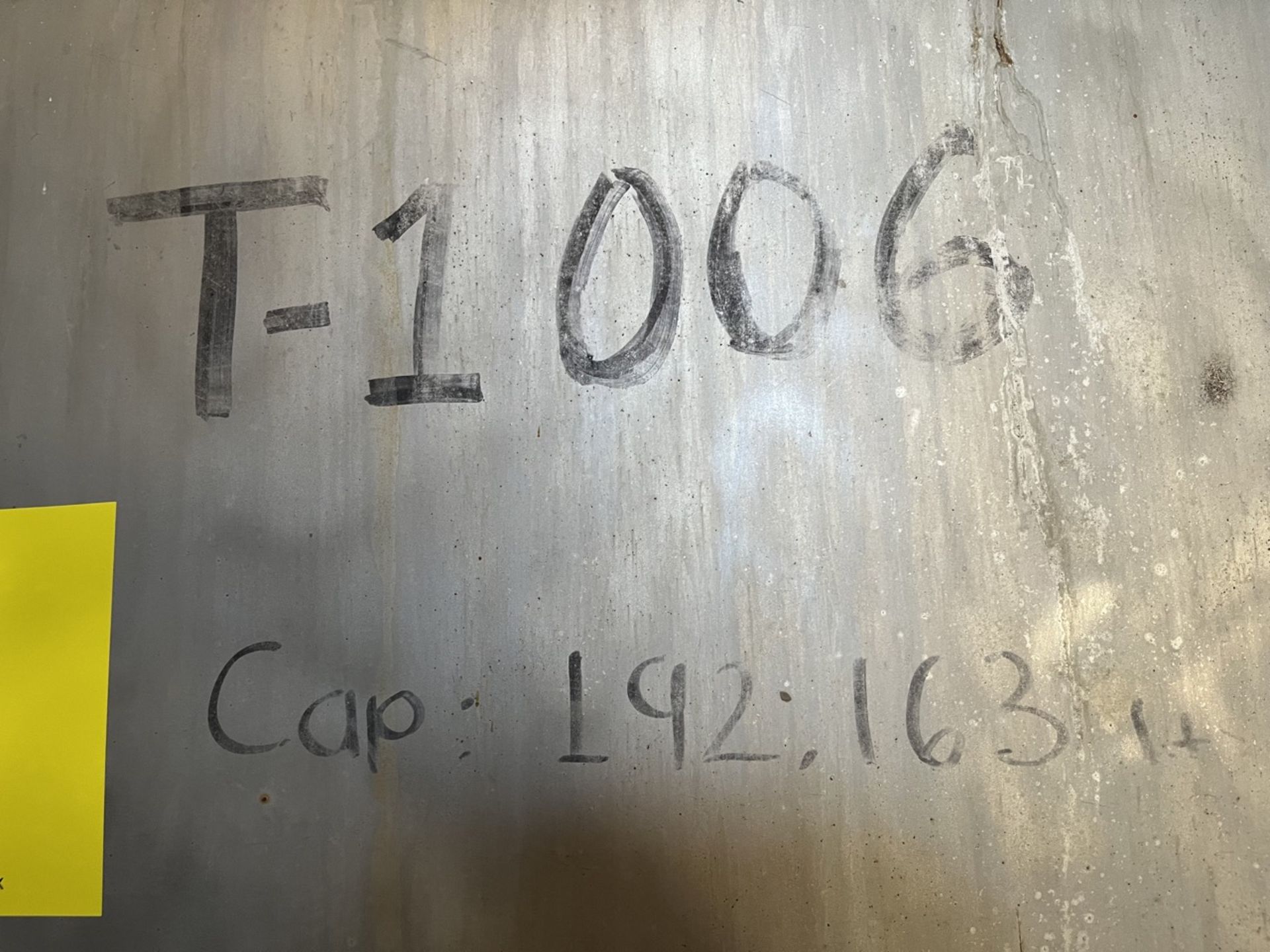 Stainless steel storage tank with a capacity of 192,163 liters, measuring approximately 6 meters in - Image 7 of 8