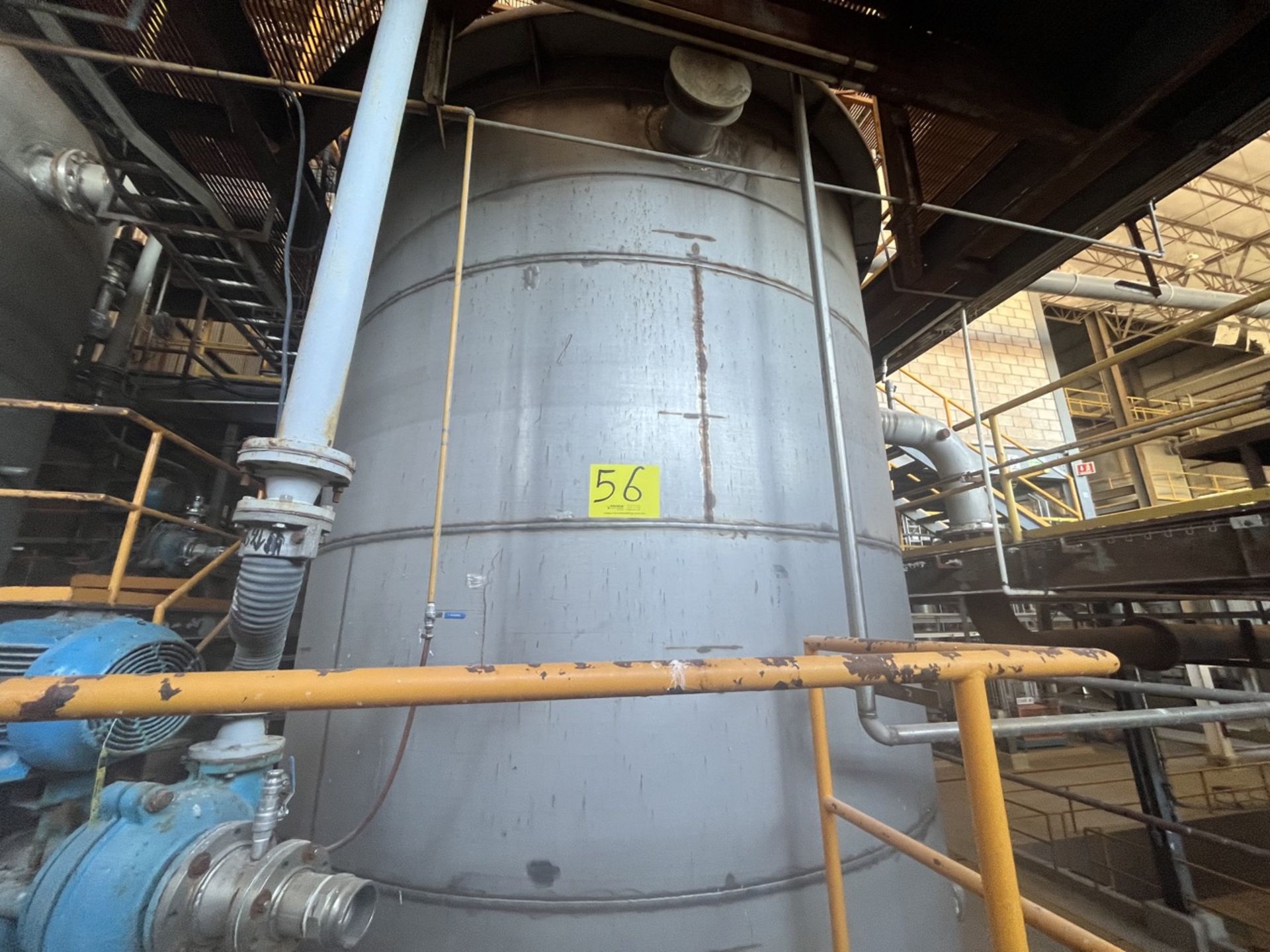 Stainless steel storage tank measuring approximately 4 meters in diameter x 7.50 meters in height. - Bild 7 aus 14