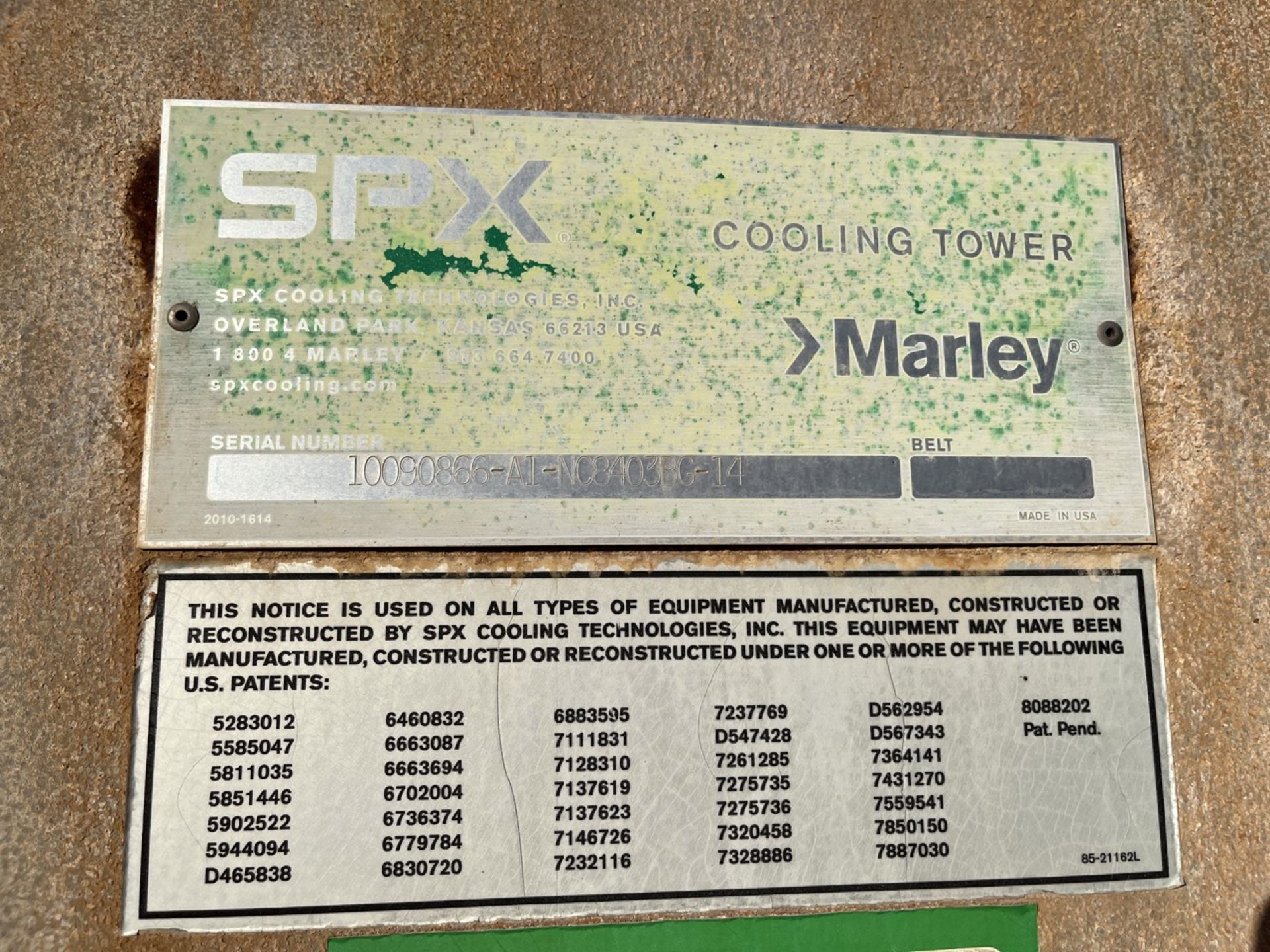 SPX Marley Cooling Tower, Model NC8403TAN2BGF, Series 10090866-A1-NC8403BG-14, Year 2009; 1-cell 25 - Image 18 of 20