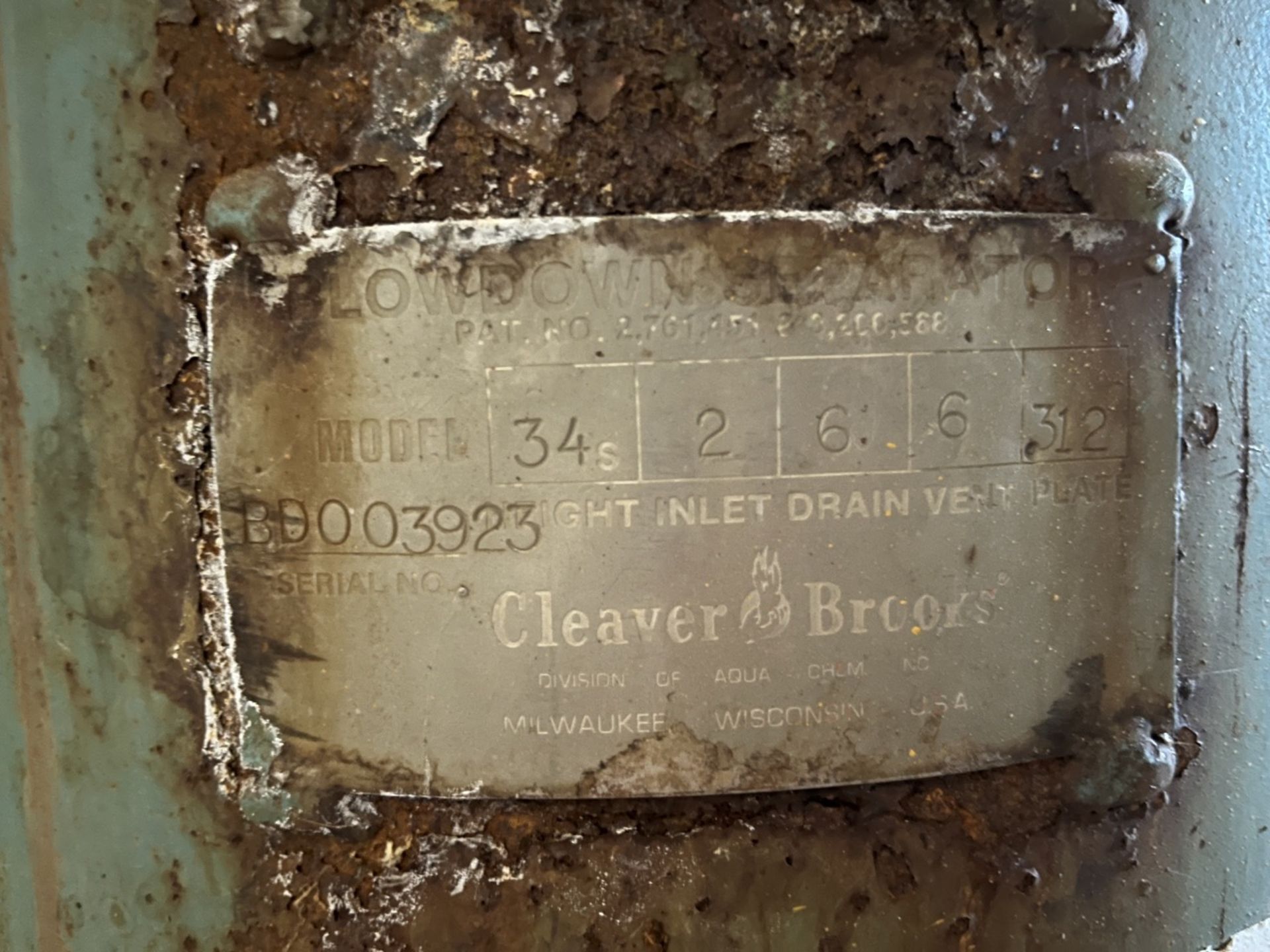 CLAVER BROOKS Steam Boiler, Model CBL 700 1300, Series OL100346, Year 2000; Rated capacity 800 to 1 - Bild 41 aus 43