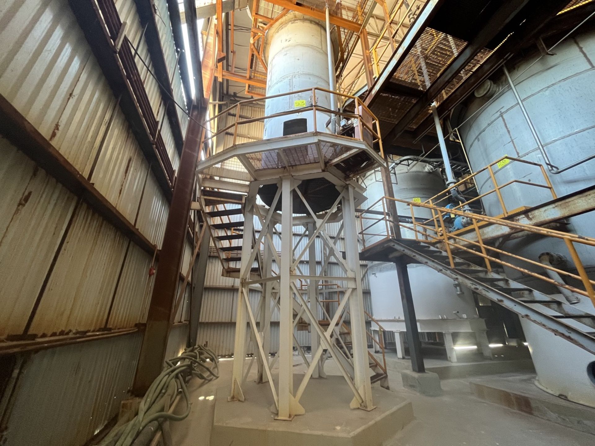 Stainless steel storage tank measuring approximately 2.30 meters in diameter x 5 meters high; inclu - Image 11 of 21