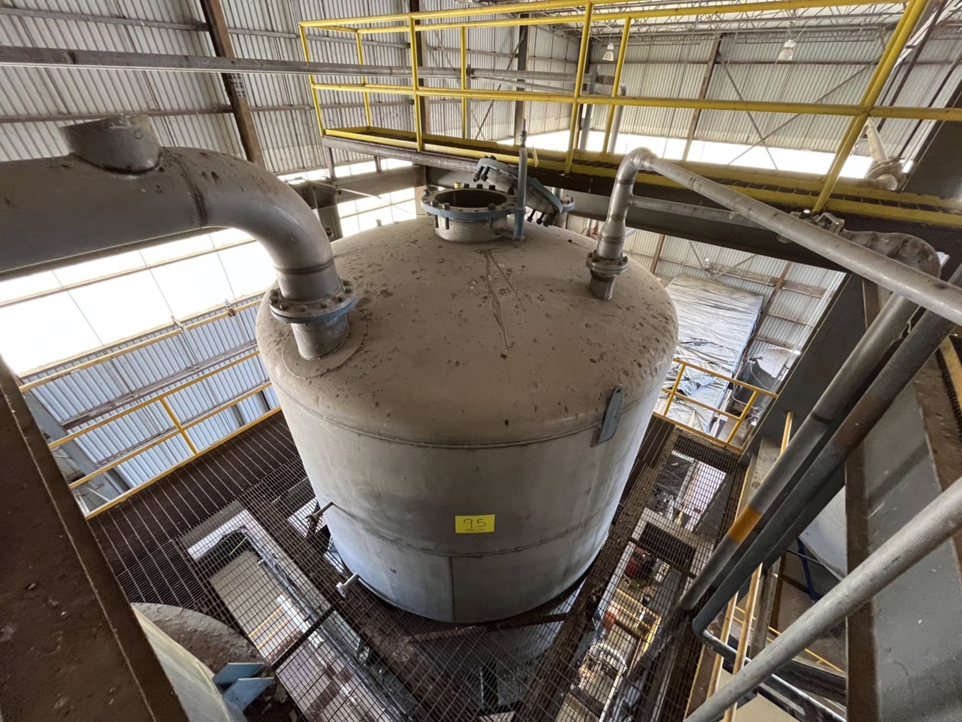 Conical storage tank with stainless steel toriesferic lid, measuring approximately 3.70 meters in d - Image 9 of 23