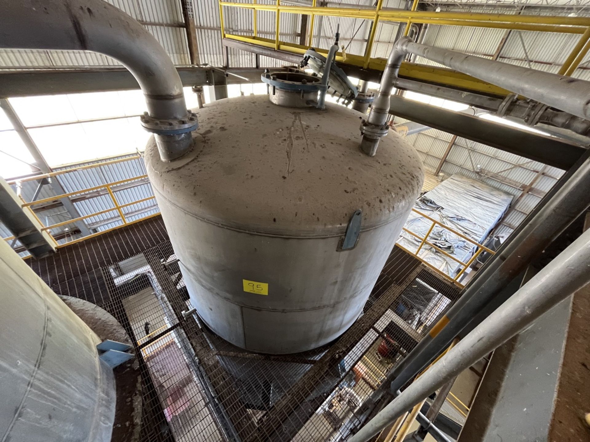 Conical storage tank with stainless steel toriesferic lid, measuring approximately 3.70 meters in d - Image 15 of 23