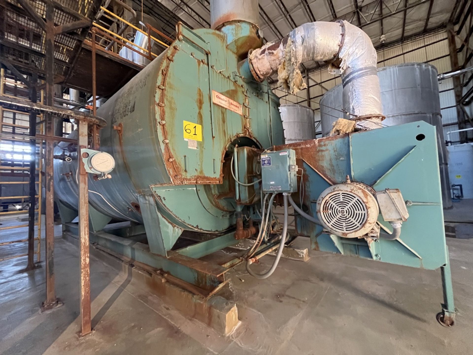 CLAVER BROOKS Steam Boiler, Model CBL 700 1300, Series OL100346, Year 2000; Rated capacity 800 to 1 - Image 8 of 43