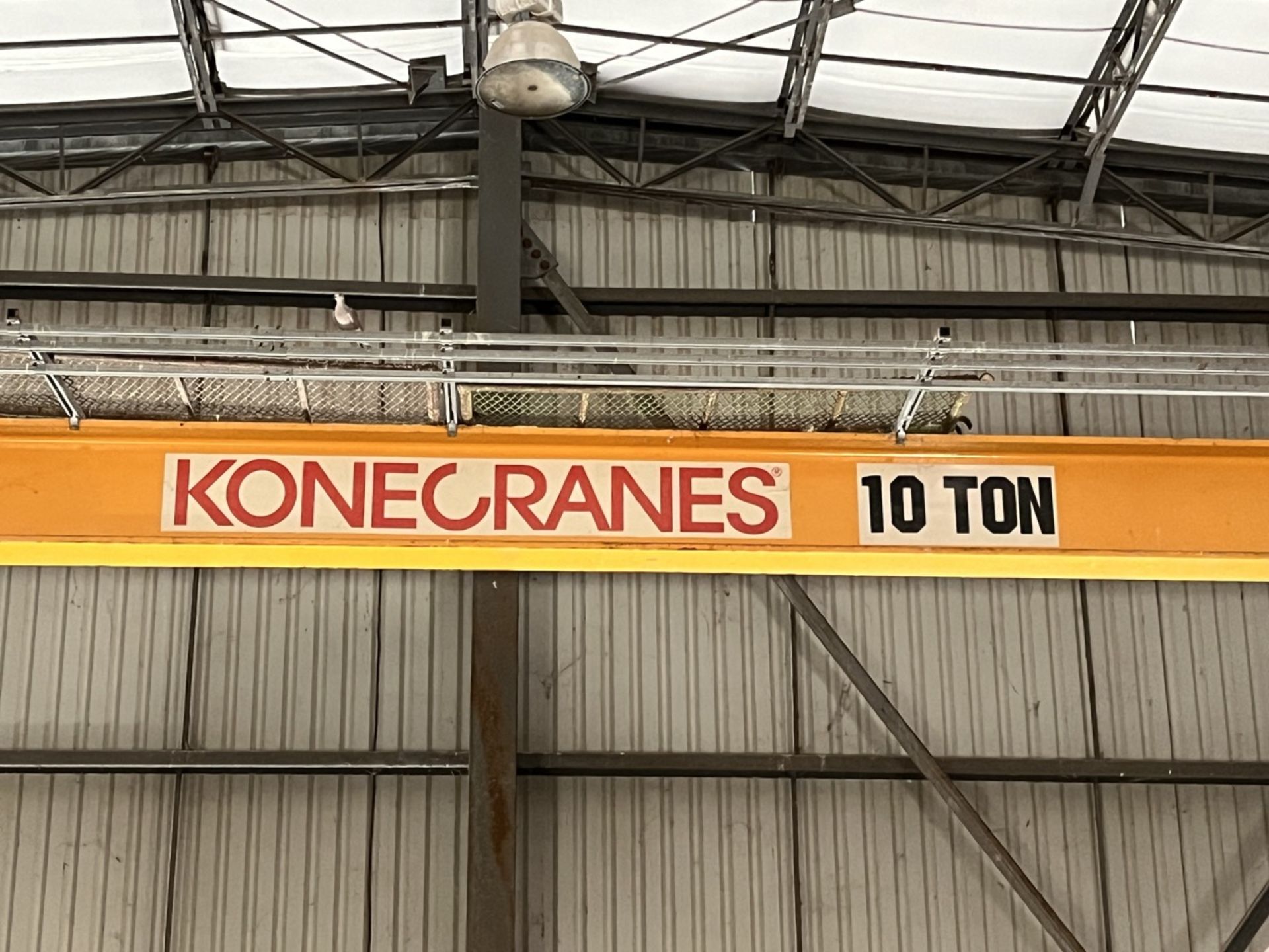 Konecranes overhead crane with a load capacity of 10 tons and a 15-meter lifting capacity; includes - Image 4 of 19