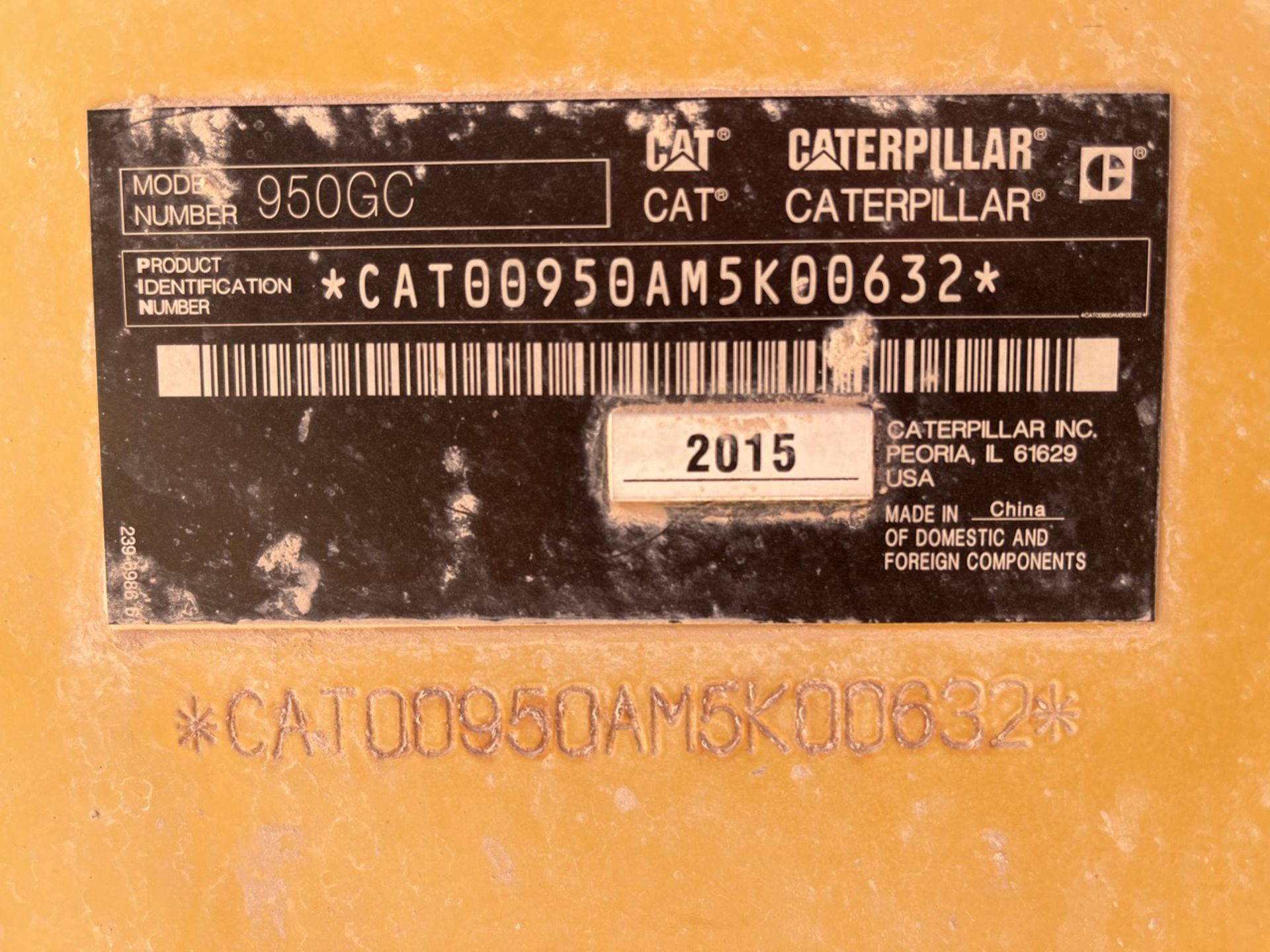 Caterpillar Front Loader (Payloader), Model 950GC, Series CAT00950AM5K00632, Year 2015, Hours of us - Image 46 of 51