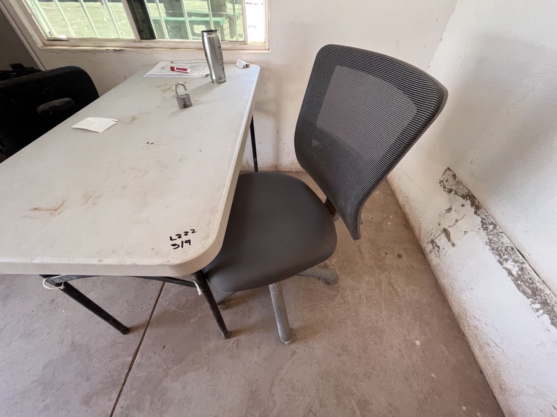 Office includes: 2 plastic tables measuring approximately 1.80 x 0.76 x 0.73 meters, 3 secretarial - Image 3 of 18