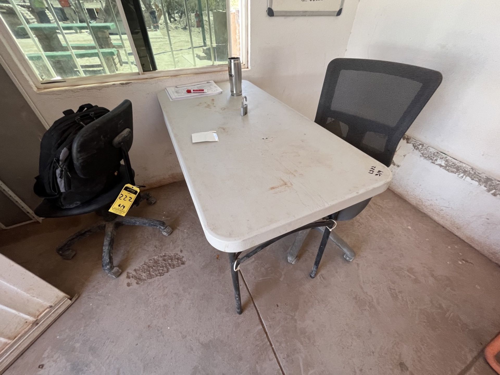 Office includes: 2 plastic tables measuring approximately 1.80 x 0.76 x 0.73 meters, 3 secretarial - Image 2 of 18