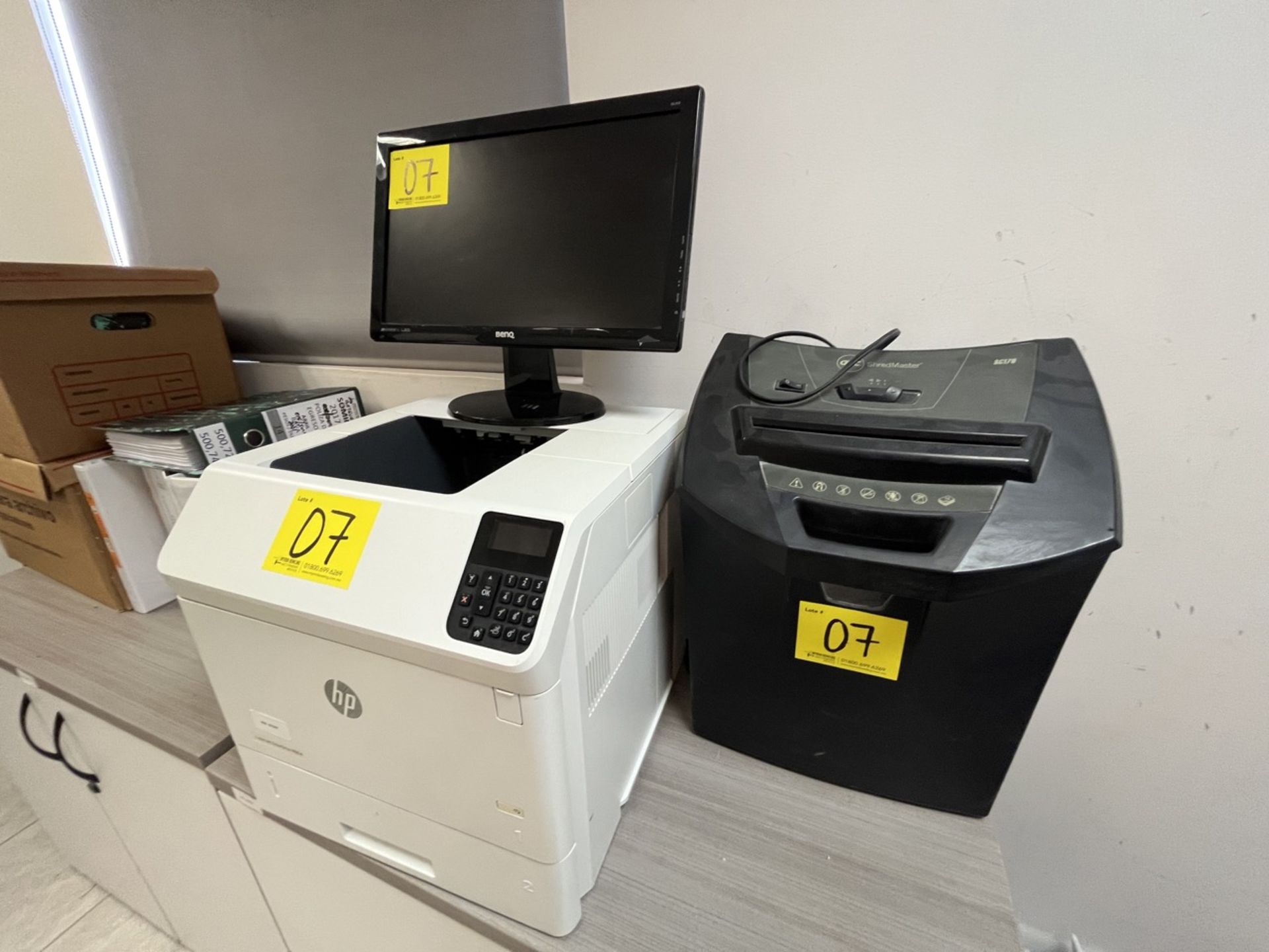HP Laser Printer, Model E6B68A, Series CNDCJCY038; 1 GBC Paper Shredder, Model SC170, Series 175725 - Image 12 of 13