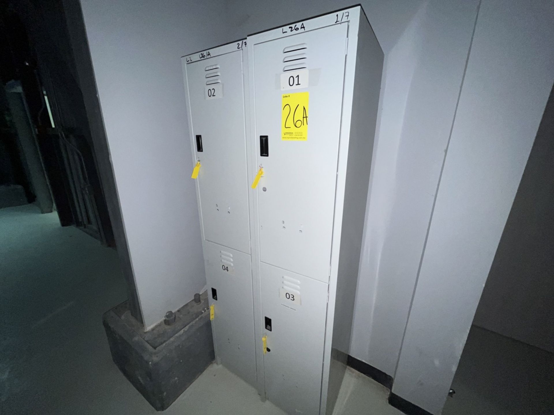 Lot of 7 storage lockers of 2 spaces each, measuring approximately 0.40 x 0.40 x 1.80 meters. / Lo - Image 7 of 8